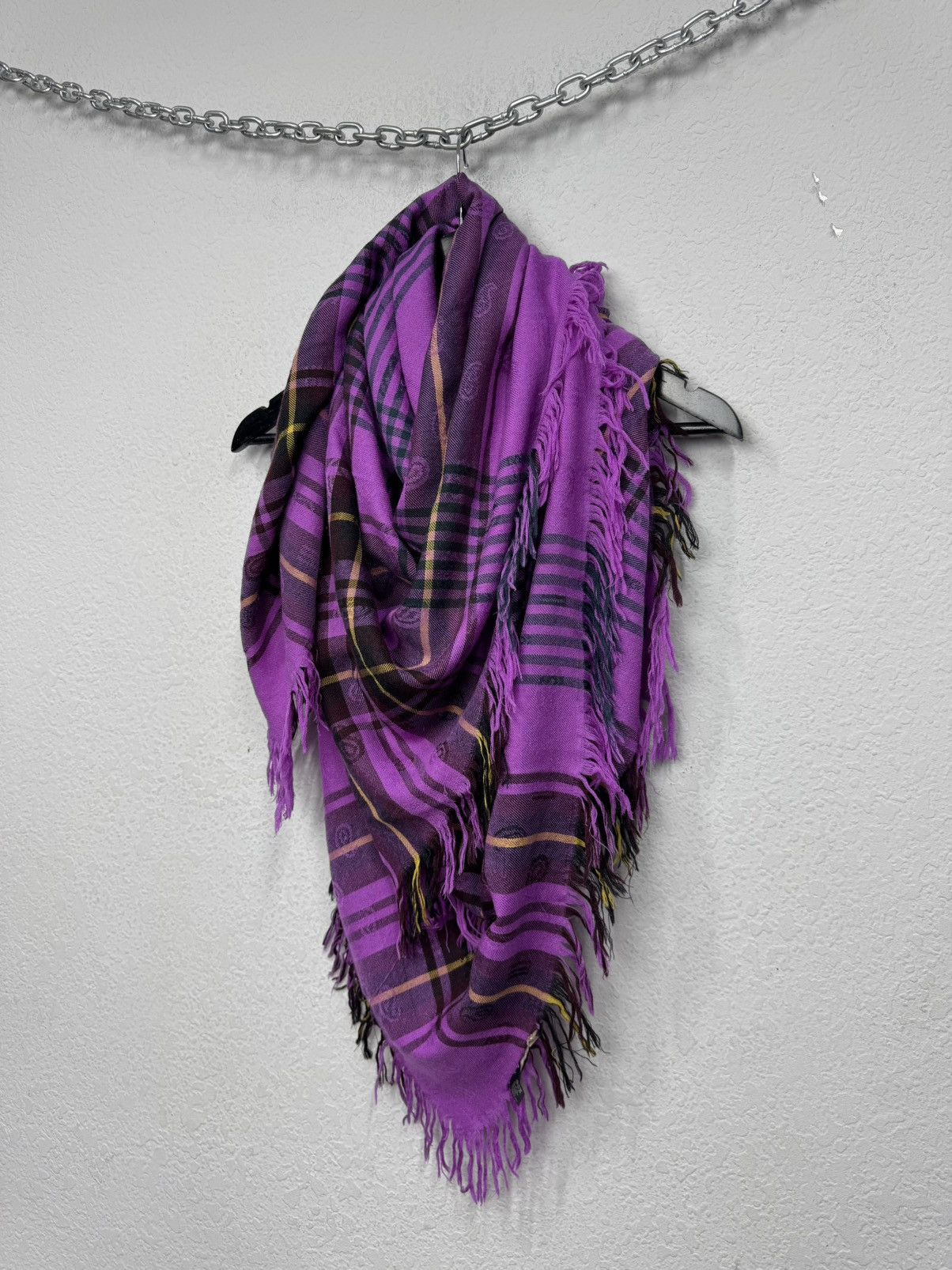Etro Etro Wool Silk Scarf Paisley Plaid Wrap Boho Luxury Archive Size ONE SIZE - 3 Thumbnail