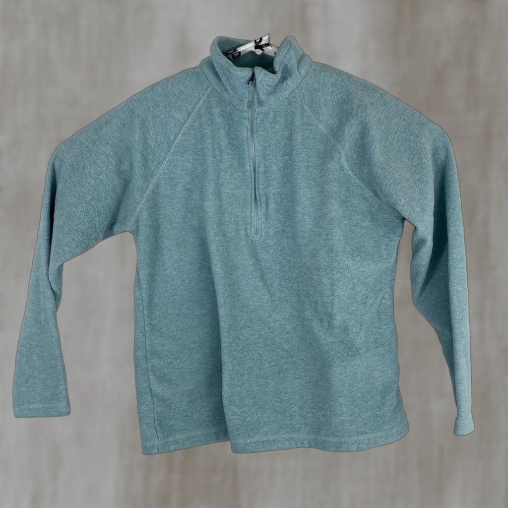 Eddie Bauer VINTAGE Eddie Bauer Quarter Zip Fleece Sweater Womens Large Blue Pullover Long Sleeves Size L / US 10 / IT 46 - 1 Thumbnail
