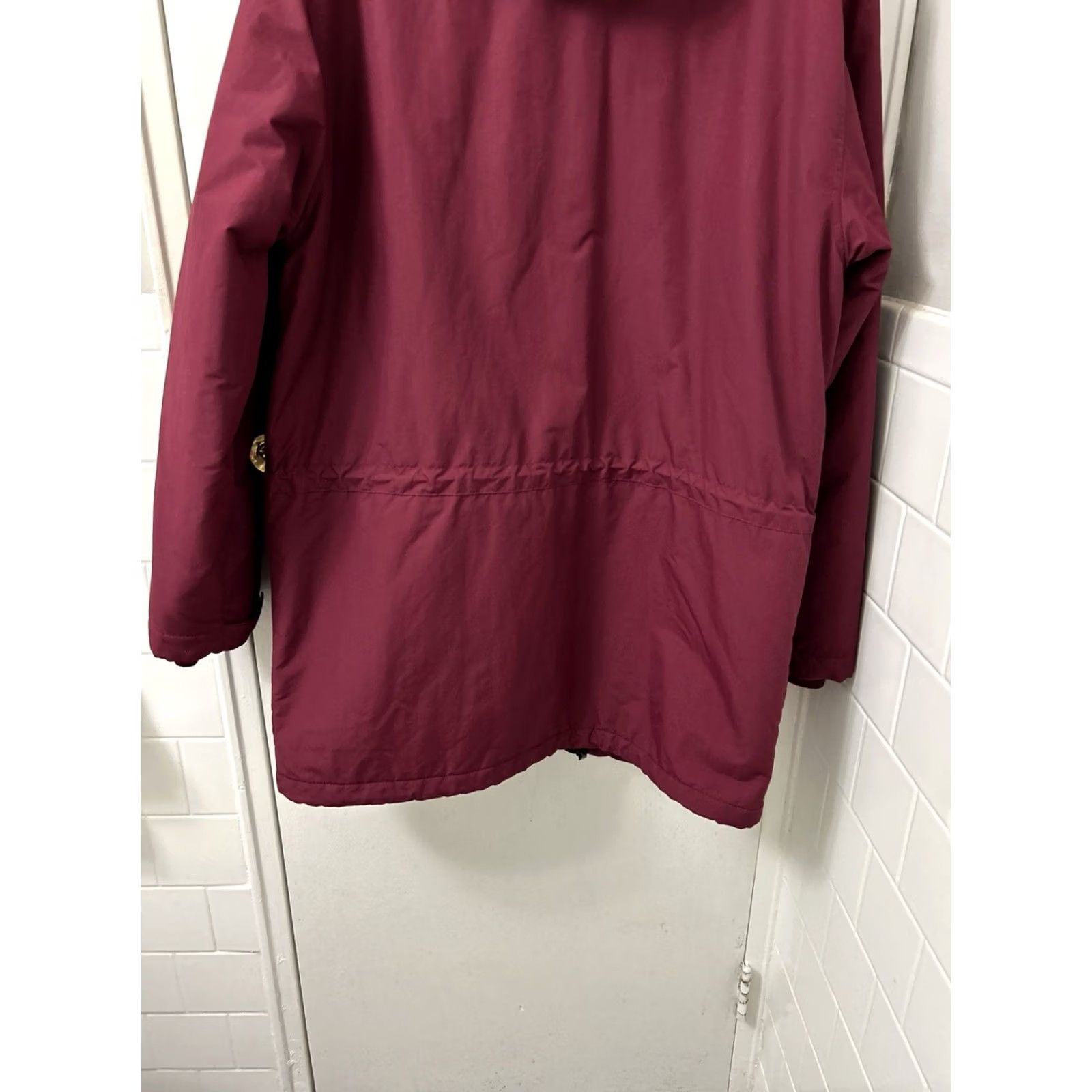 Lands' End VINTAGE Lands' End Squall Parka Jacket Mens M Maroon Full Zip Hooded Insulated Lined Pockets Fall Winter Regular Size M Mens Size US M / EU 48-50 / 2 - 7 Thumbnail
