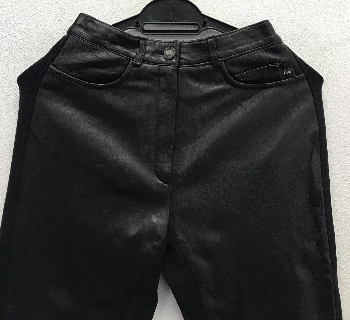 Leather × Vintage Vintage Aso Blu Confort Paris Leather/Agneau Pants Size US 26 / EU 42 - 3 Thumbnail