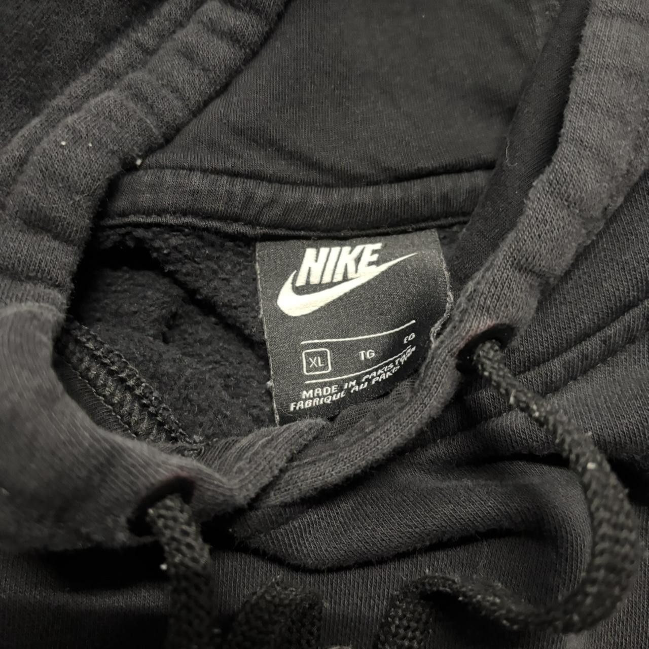 Nike × Vintage Crazy Vintage Y2K/2000s Black Nike Streetwear Essential Hoodie! Size US XL / EU 56 / 4 - 6 Thumbnail
