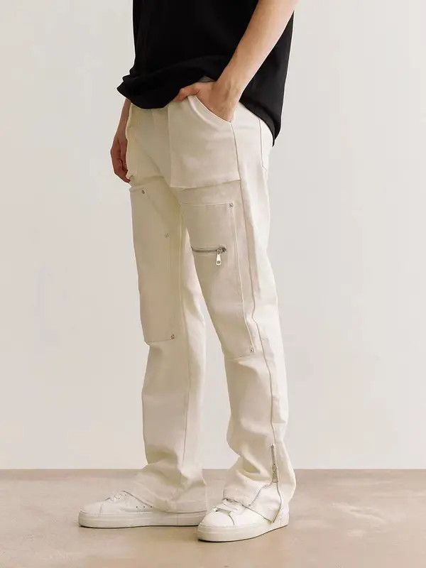 Japanese Brand VIBE zipper micro flare baggy casual trousers Size US 34 / EU 50 - 5 Thumbnail