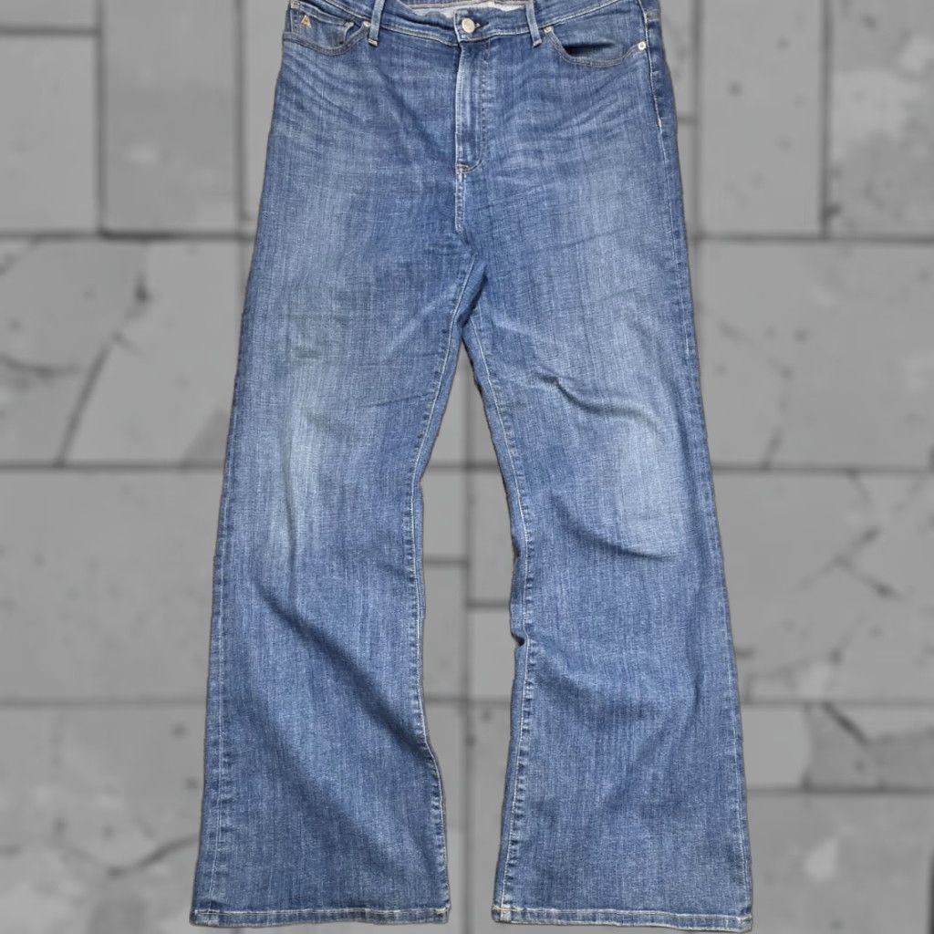 Vintage ABLE Blue Wide-Leg Jeans 34x32 Denim Women's 32 Medium Wash High Rise Jeans Size 24" / US 00 / IT 34 - 1 Thumbnail