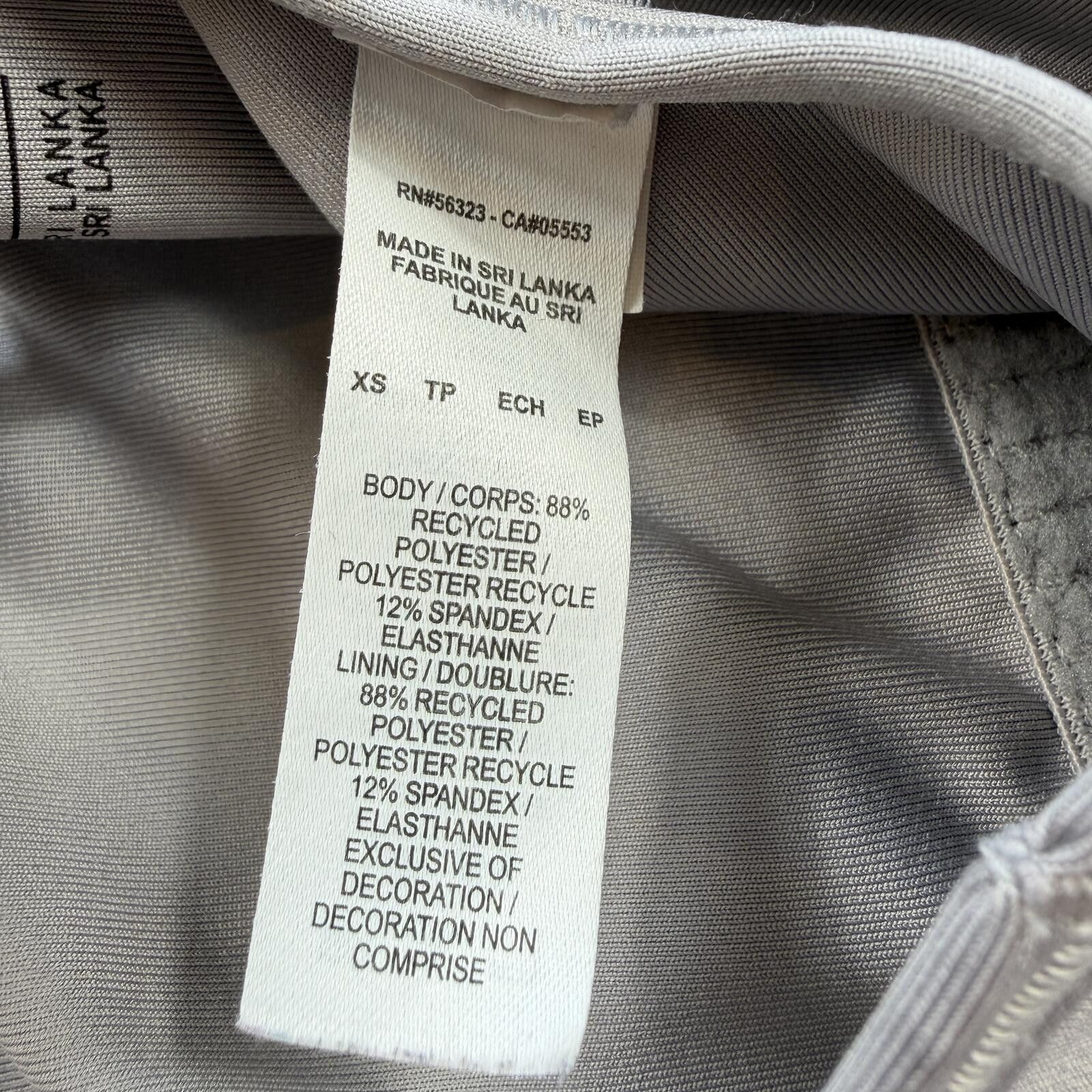 Nike Nike Dri Fit Sports Bra Gray XS All Over Swoosh Racerback Size ONE SIZE - 5 Thumbnail