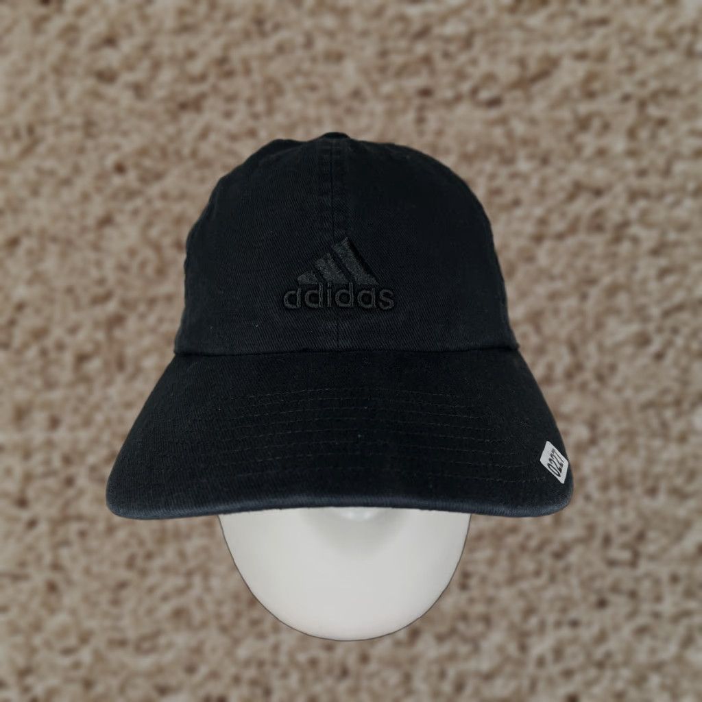 Adidas Adidas Hat Cap Strap Back Adult One Size BlackLogo 100% Cotton Climalite Outdoor Size ONE SIZE - 1 Thumbnail