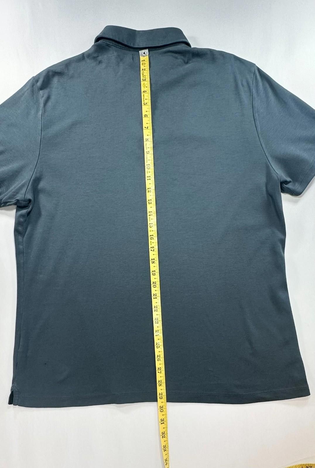 Banana Republic Banana Republic 1/4 Button Cotton Polo Shirt Blue/Green XL Size US XL / EU 56 / 4 - 3 Thumbnail