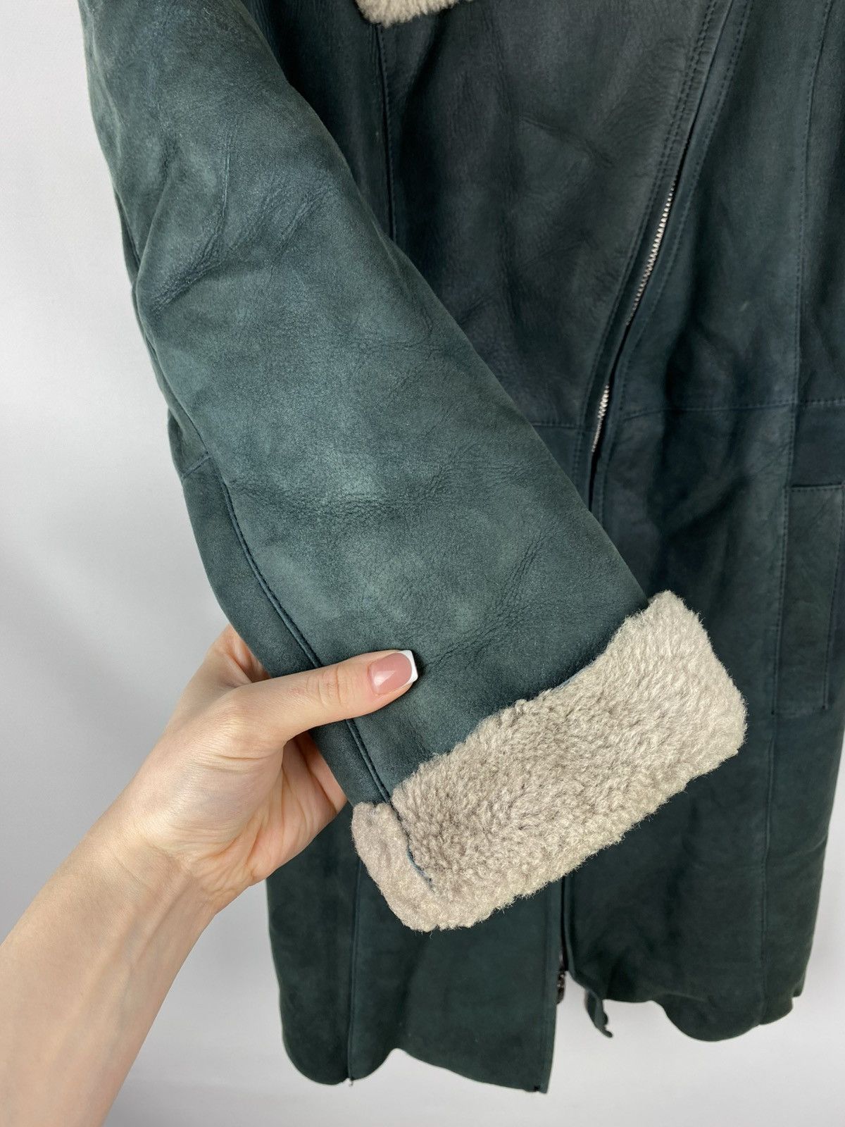 Vintage Vintage Avant-garde ladies shearling fur leather coat jacket Size S / US 4 / IT 40 - 7 Thumbnail