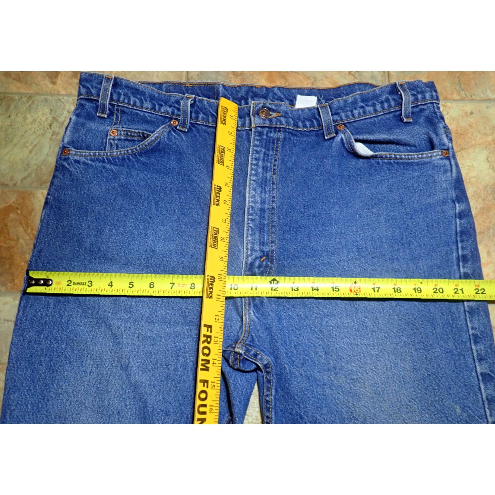 Levi's VINTAGE Levi's 517 Jeans Bootcut Denim 42x30 USA 90s Orange Tab 5-Pocket Distressed High Rise Mens Size US 42 / EU 58 - 7 Thumbnail