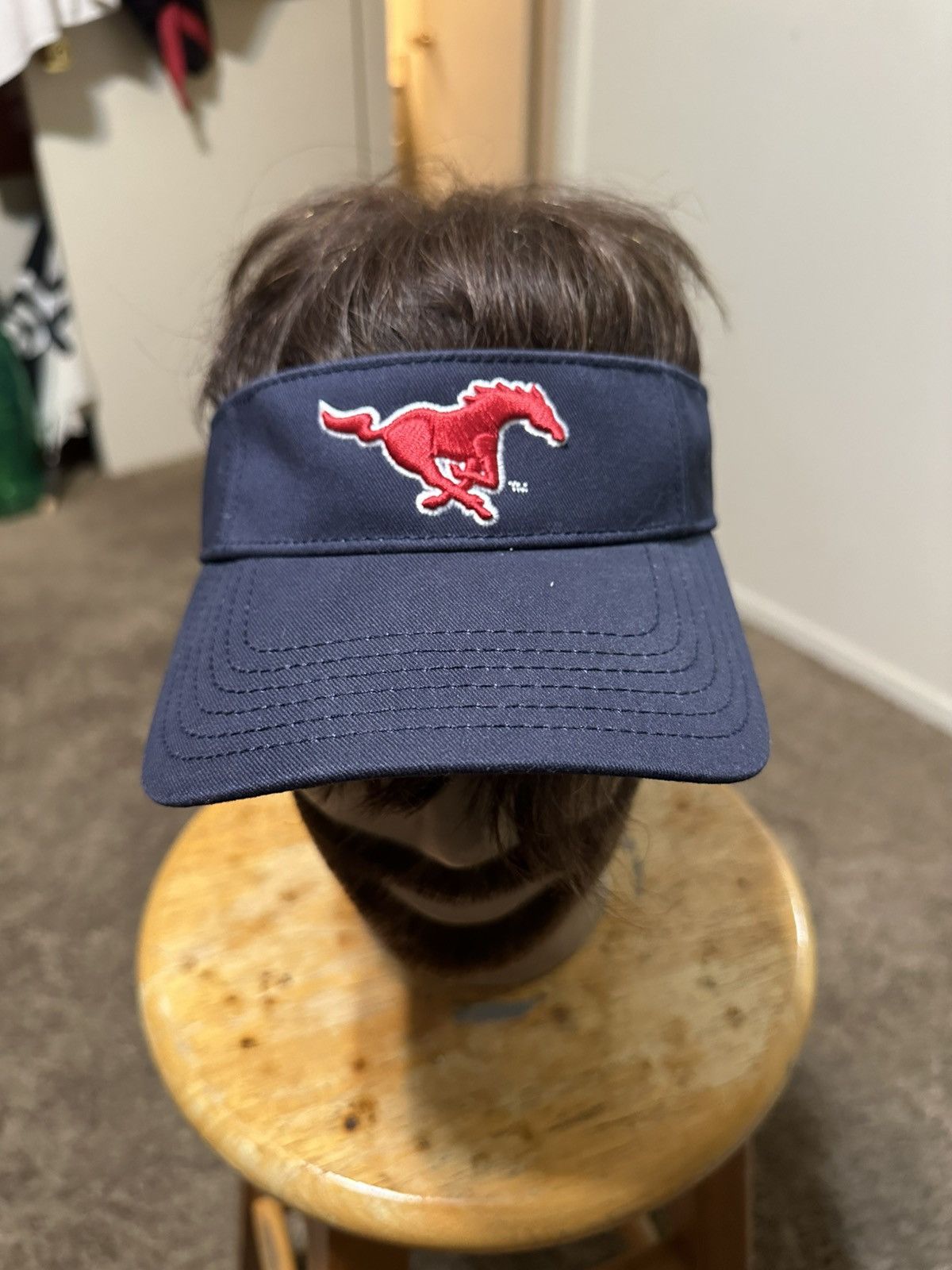 NCAA Vintage NCAA SMU Mustangs “triple blue” sun visor 90s Size ONE SIZE - 2 Thumbnail