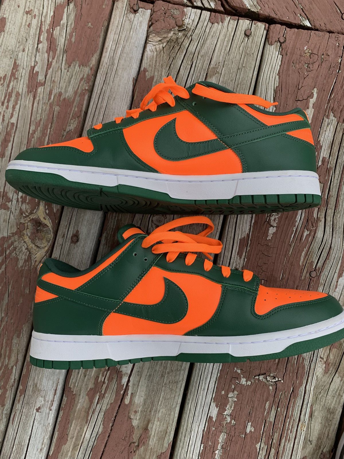 Nike Nike “Miami Hurricanes” Dunks Size US 12 / EU 45 - 2 Thumbnail