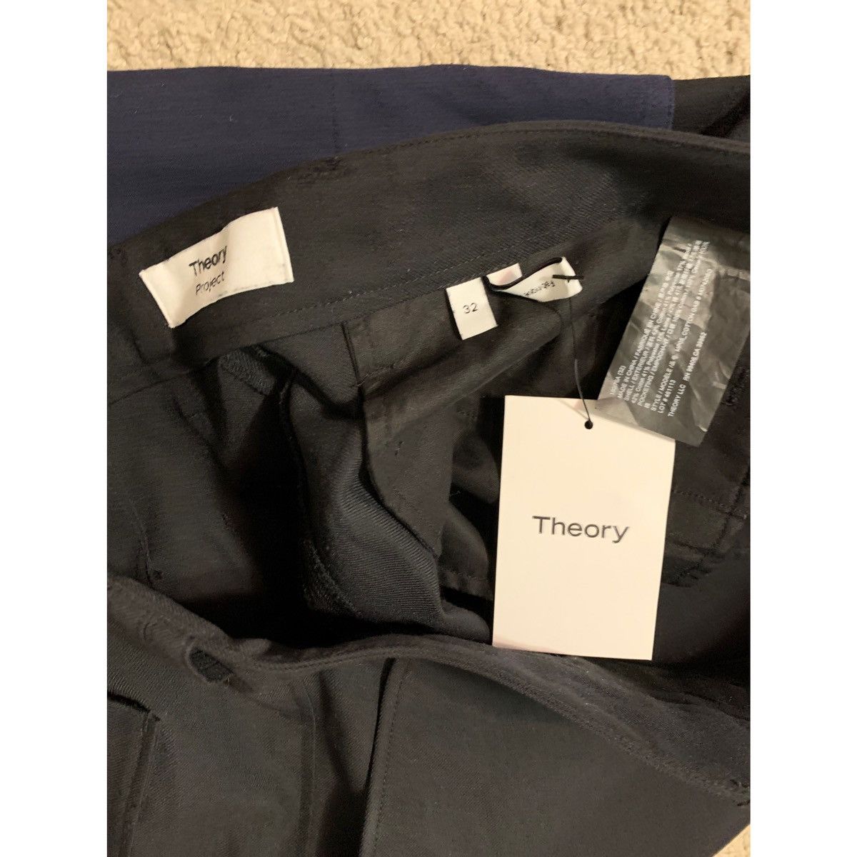 Theory THEORY PROJECT NAVY WIDE LEG CARGO PANTS Size US 32 / EU 48 - 19 Thumbnail
