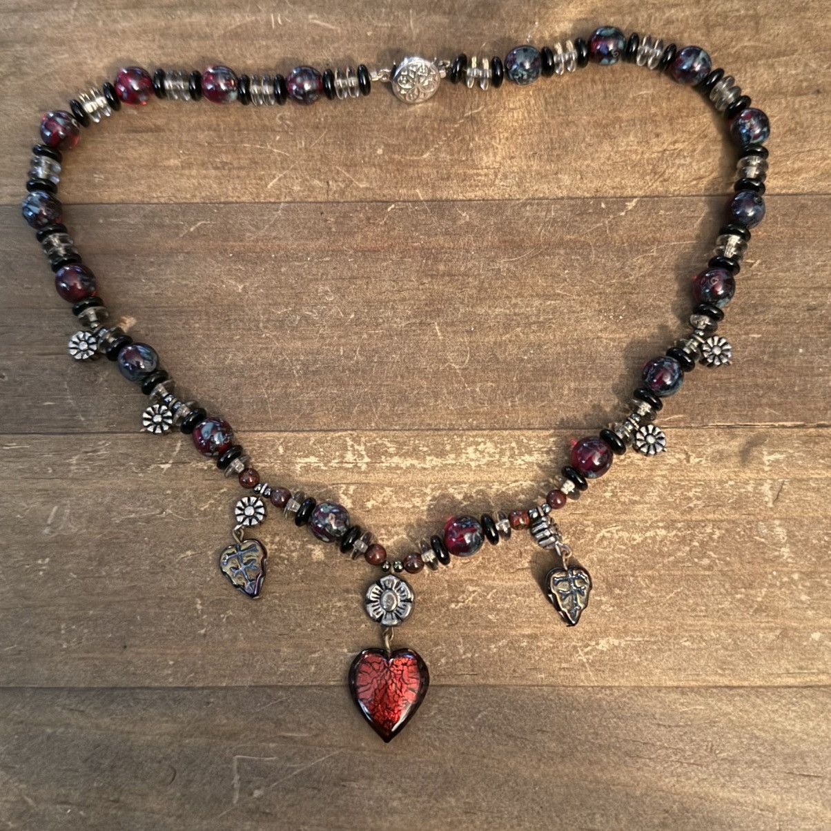 Other Colorful glass bead hearts and flower charms necklace Size ONE SIZE - 3 Thumbnail