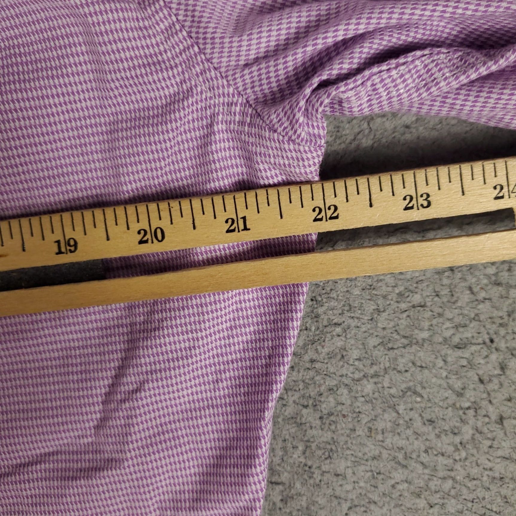Vintage Duchamp Dress Shirt Mens 15.5 Medium Slim Fit Long Sleeve Purple Button Up Size 40R - 5 Thumbnail