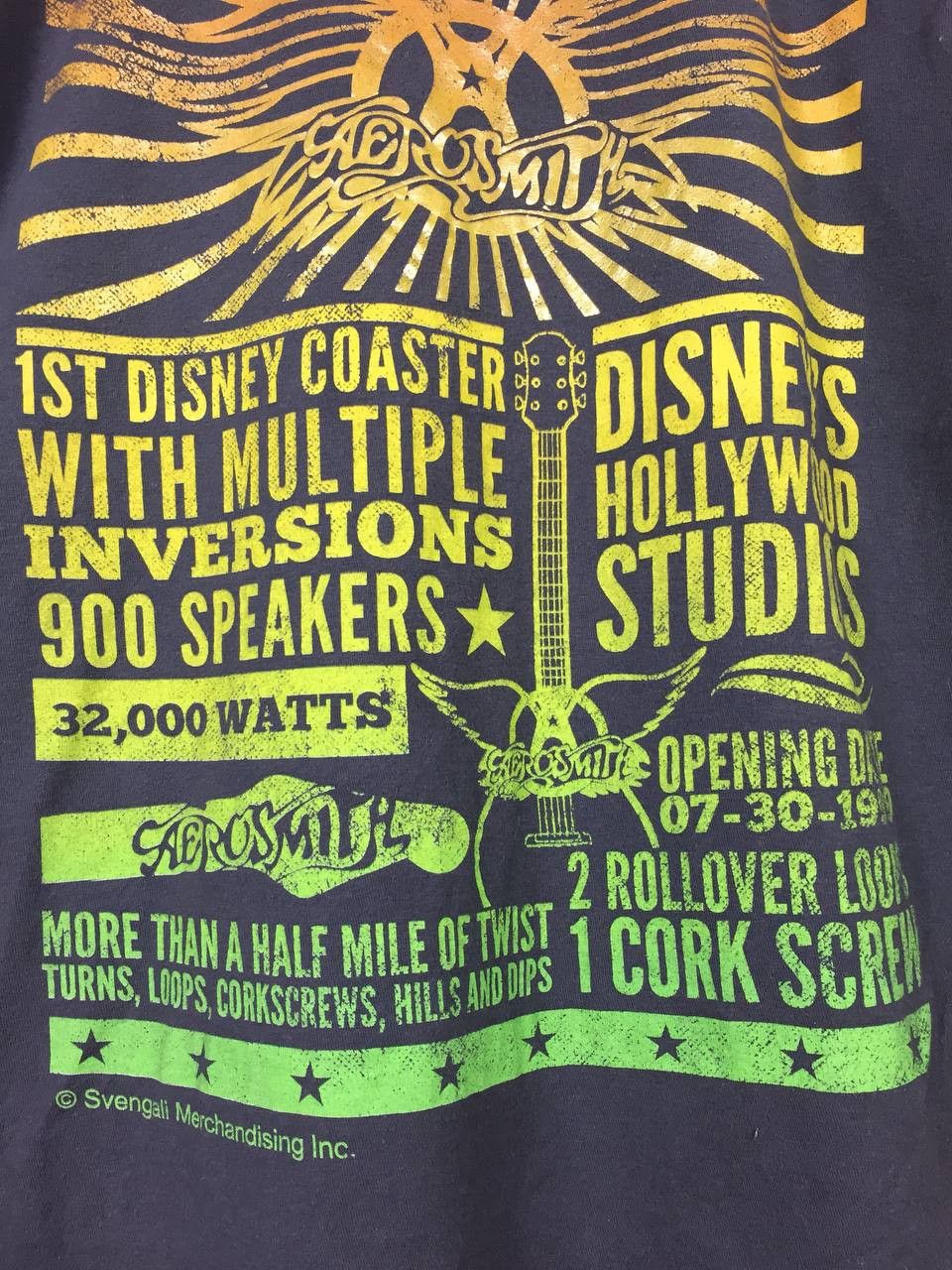 Aerosmith × Disney × Vintage Disney Parks Aerosmith Rock N Roller Coaster Promo Tee Size US M / EU 48-50 / 2 - 4 Thumbnail