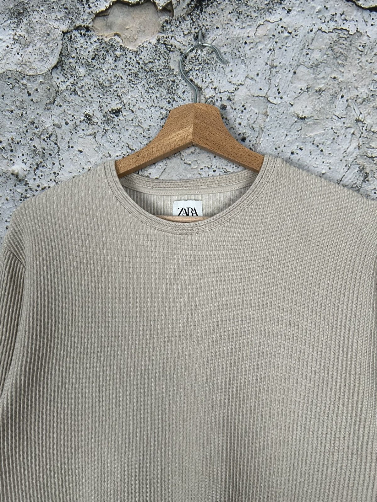 Other Zara Beige Waffle Longsleeve Streetwear Grunge Rock Punk Size US L / EU 52-54 / 3 - 3 Thumbnail