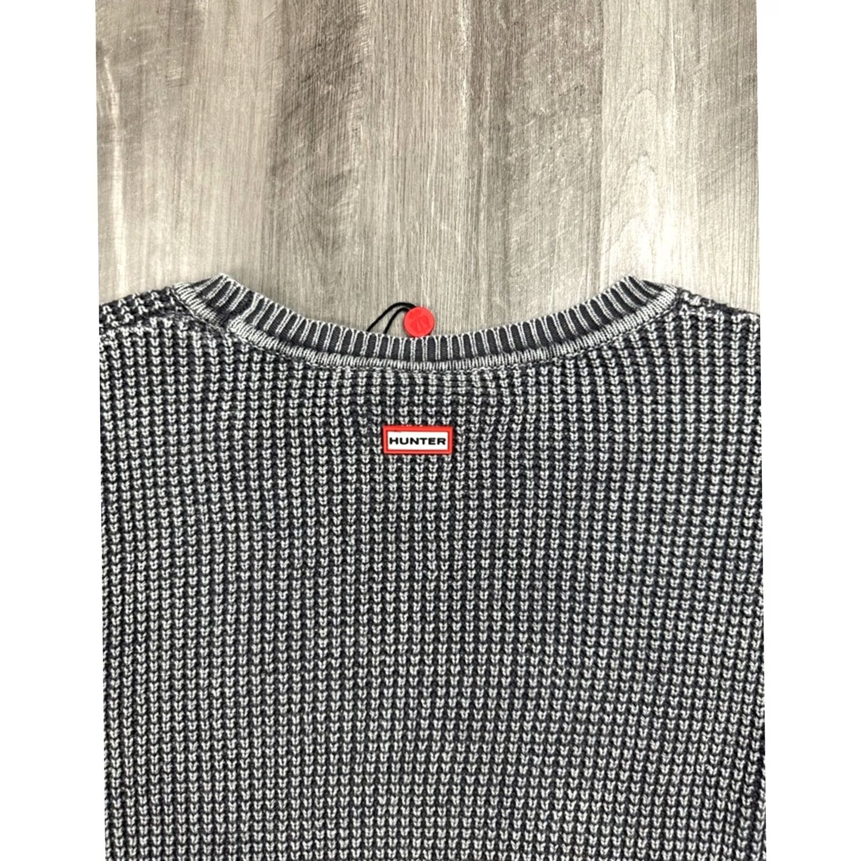 Hunter Hunter Waffle Knit Grey Crew Neck Sweater L Men Regular Pullover Color Gray Cotton 100% NWT Size US L / EU 52-54 / 3 - 4 Thumbnail