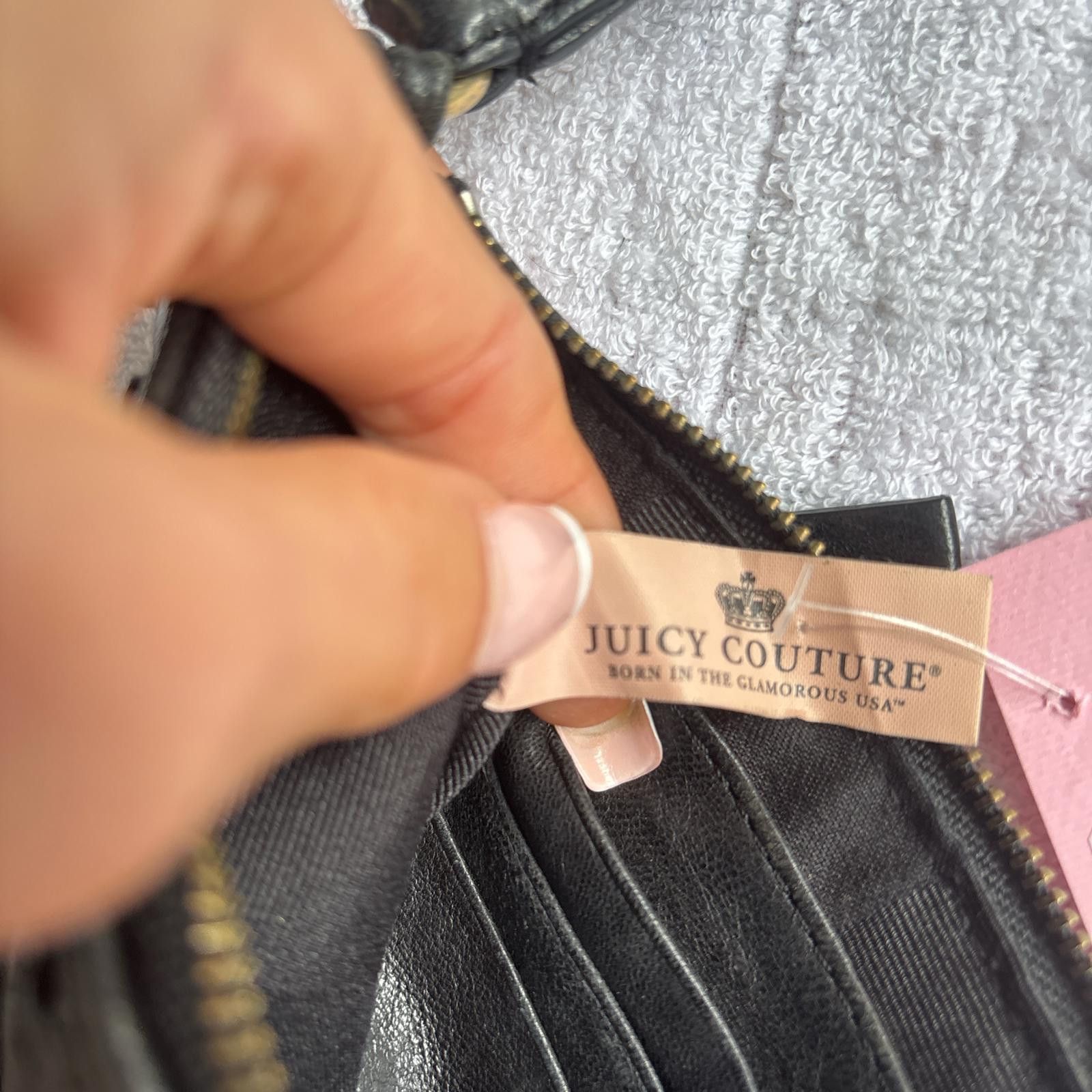 Juicy Couture Jeans y2k juicy couture black leather wristlet Size ONE SIZE - 5 Thumbnail