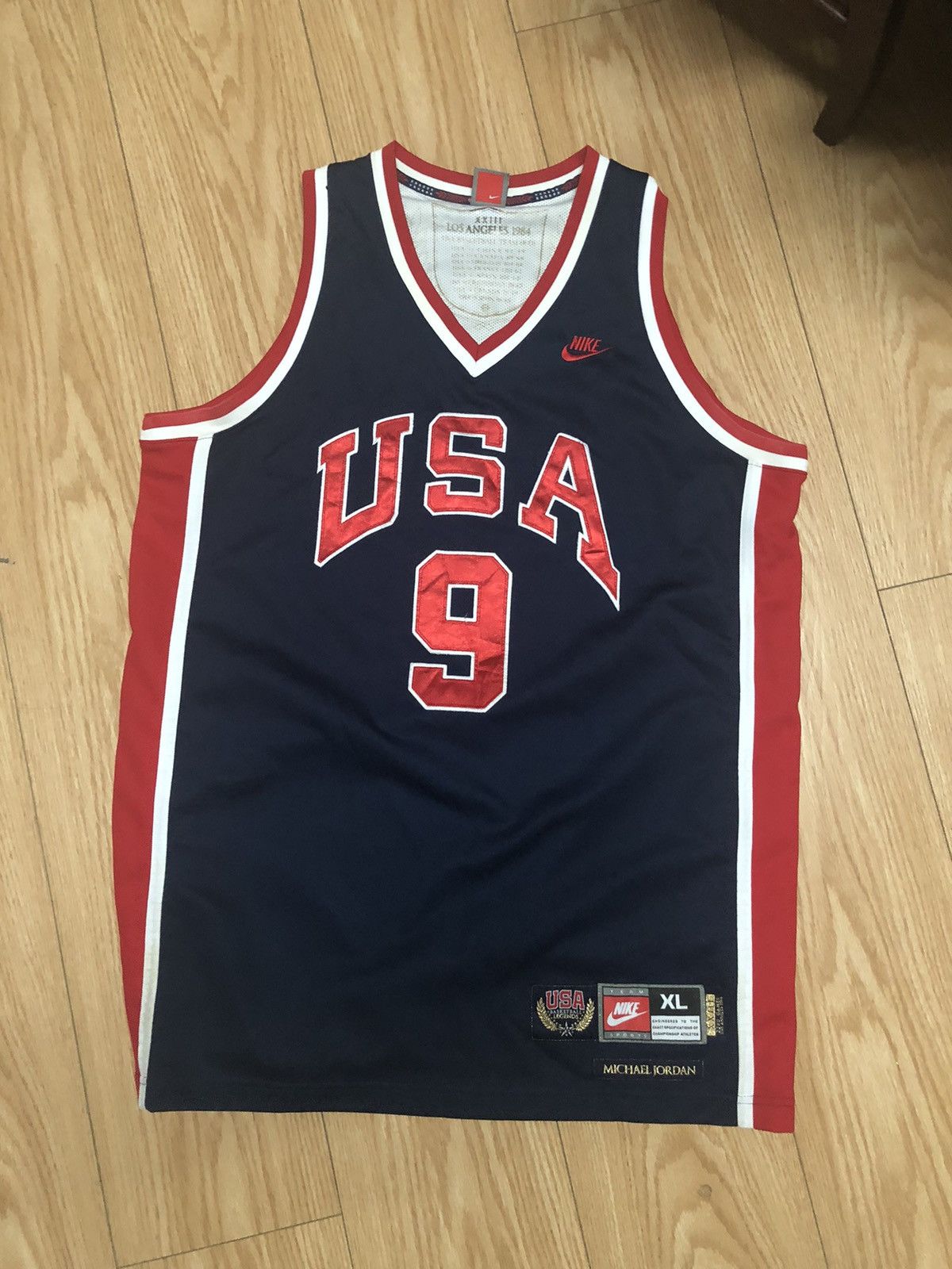 Nike × USA Olympics × Vintage Vintage Nike Michael Jordan Team USA 1984 Jersey Size US XL / EU 56 / 4 - 1 Thumbnail