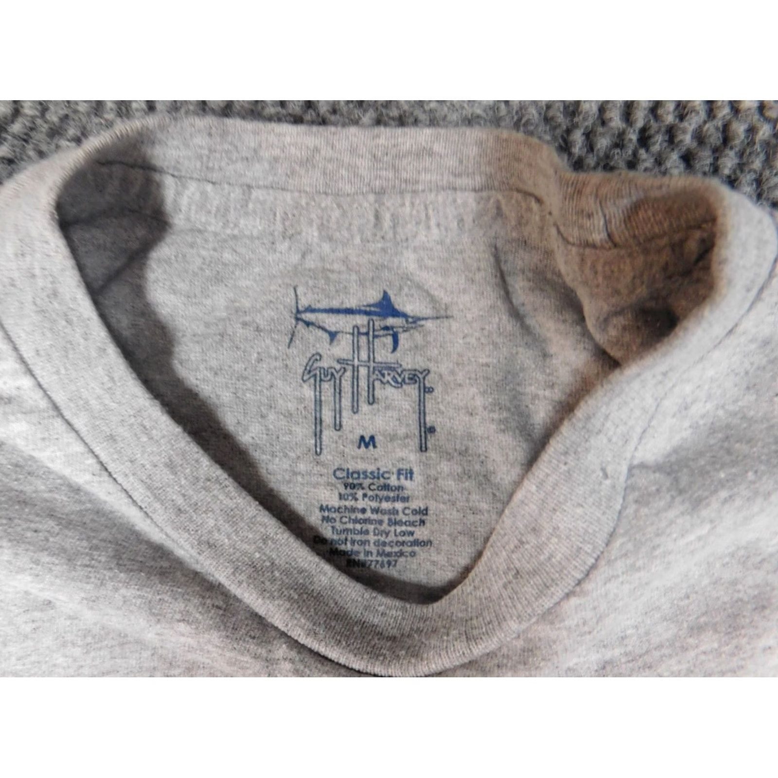 Guy Harvey Guy Harvey Shirt Mens Medium Gray Logo Fish Classic Fit Short Sleeve Crew Neck Knit Cotton T-Shirt Breathable Regular Vintage No Size US M / EU 48-50 / 2 - 5 Thumbnail
