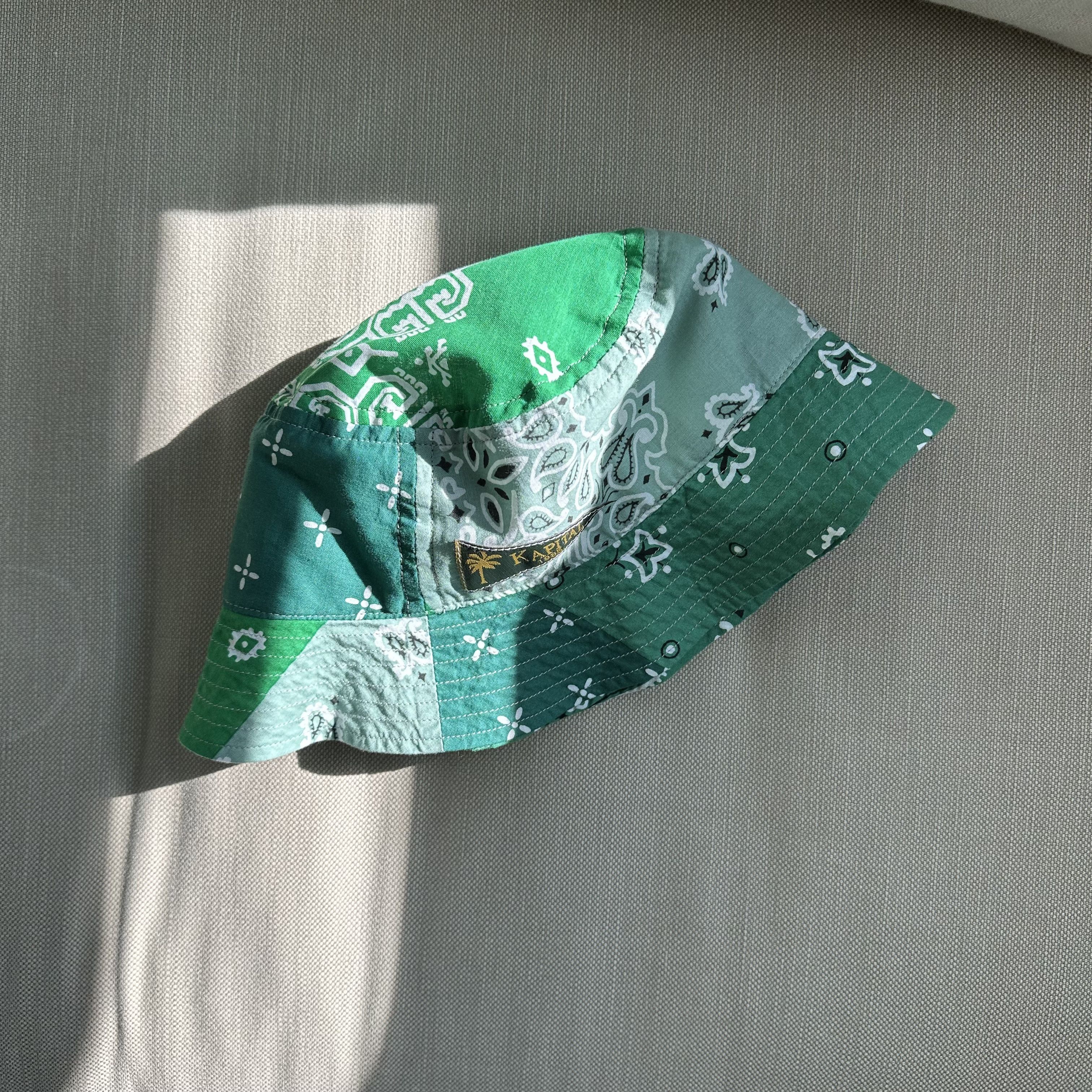 Kapital Kapital Bandana Patchwork Green Bucket Hat (short brim) Size ONE SIZE - 1 Thumbnail