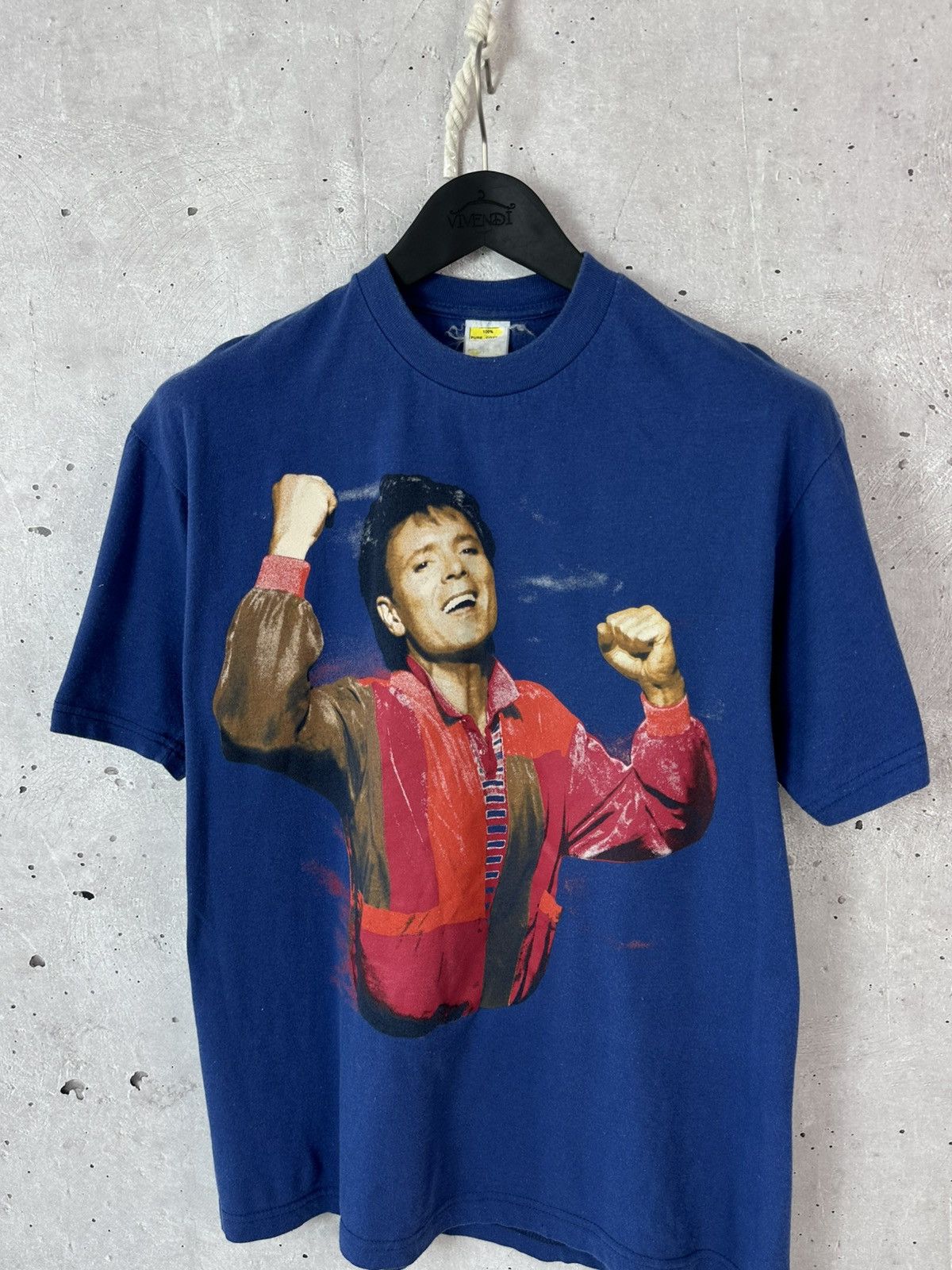 Band Tees × Vintage Vintage Cliff Richard 1992 Tour Blue Cotton T-shirt Size US L / EU 52-54 / 3 - 2 Thumbnail