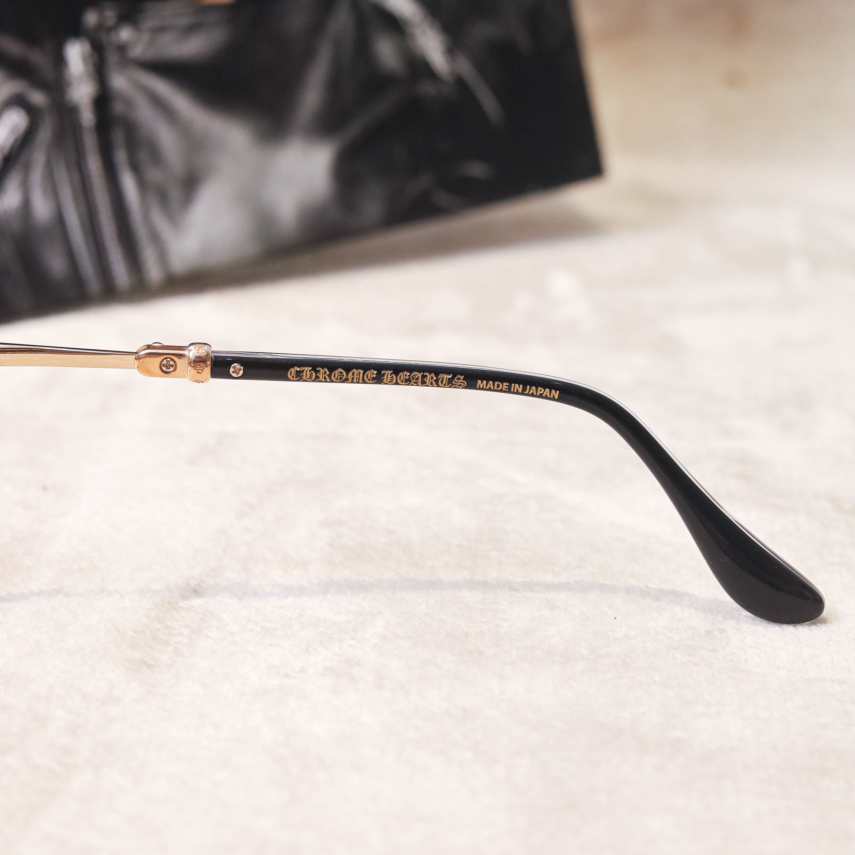 Chrome Hearts CHROME HEARTS STRAPADICTOME BLACK/GOLD PLATED Size ONE SIZE - 4 Thumbnail