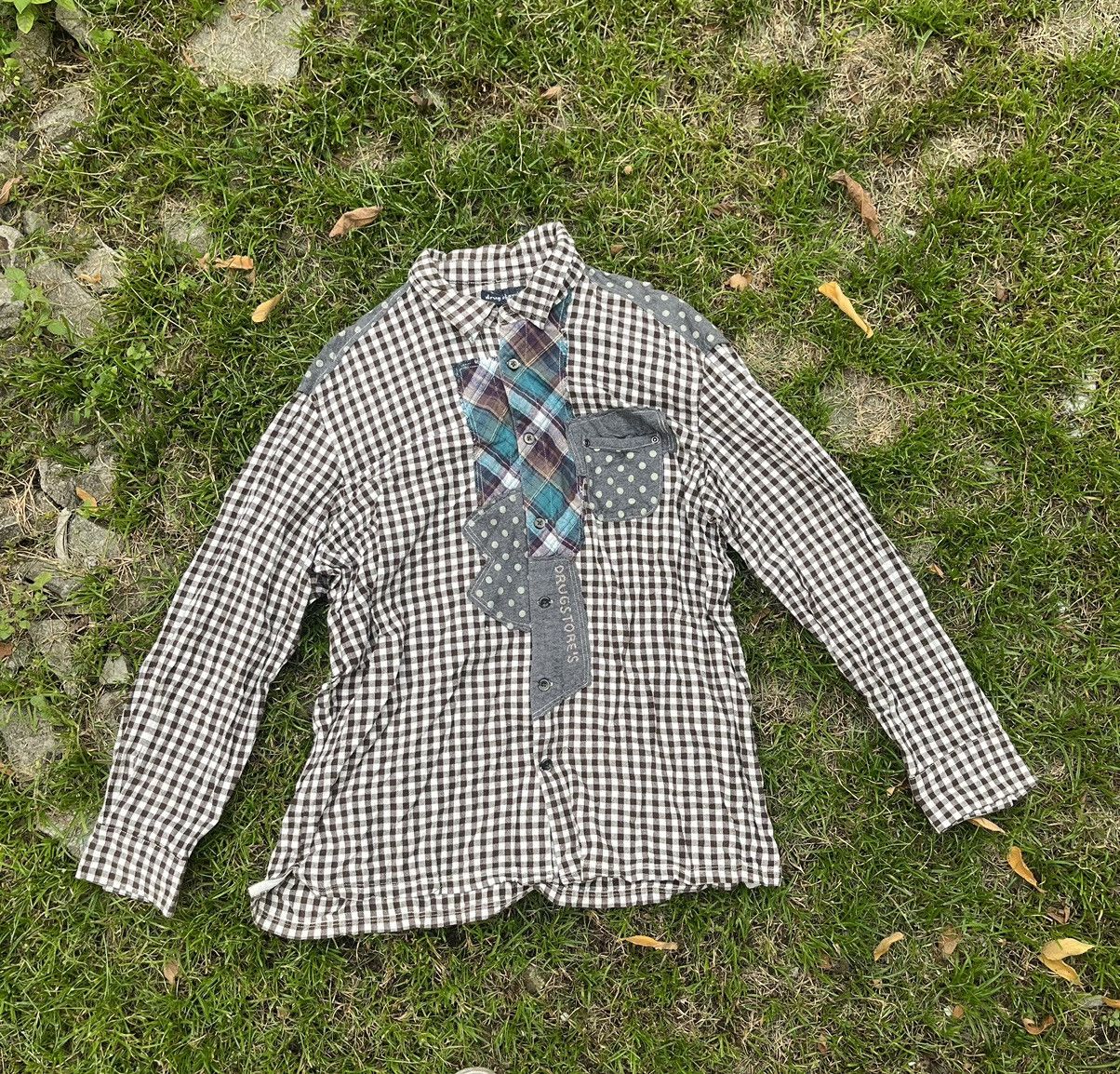 Japanese Brand Drug Store’s Flannel PatchWork Vintage Size US L / EU 52-54 / 3 - 1 Thumbnail