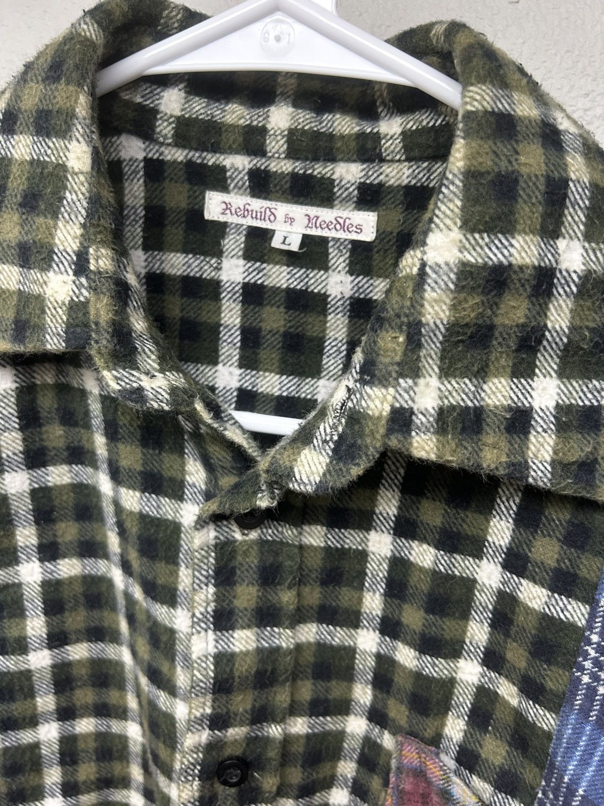 Needles Needles Rebuild 7 Cut Flannel w Burberry Style Plaid Size US L / EU 52-54 / 3 - 4 Thumbnail
