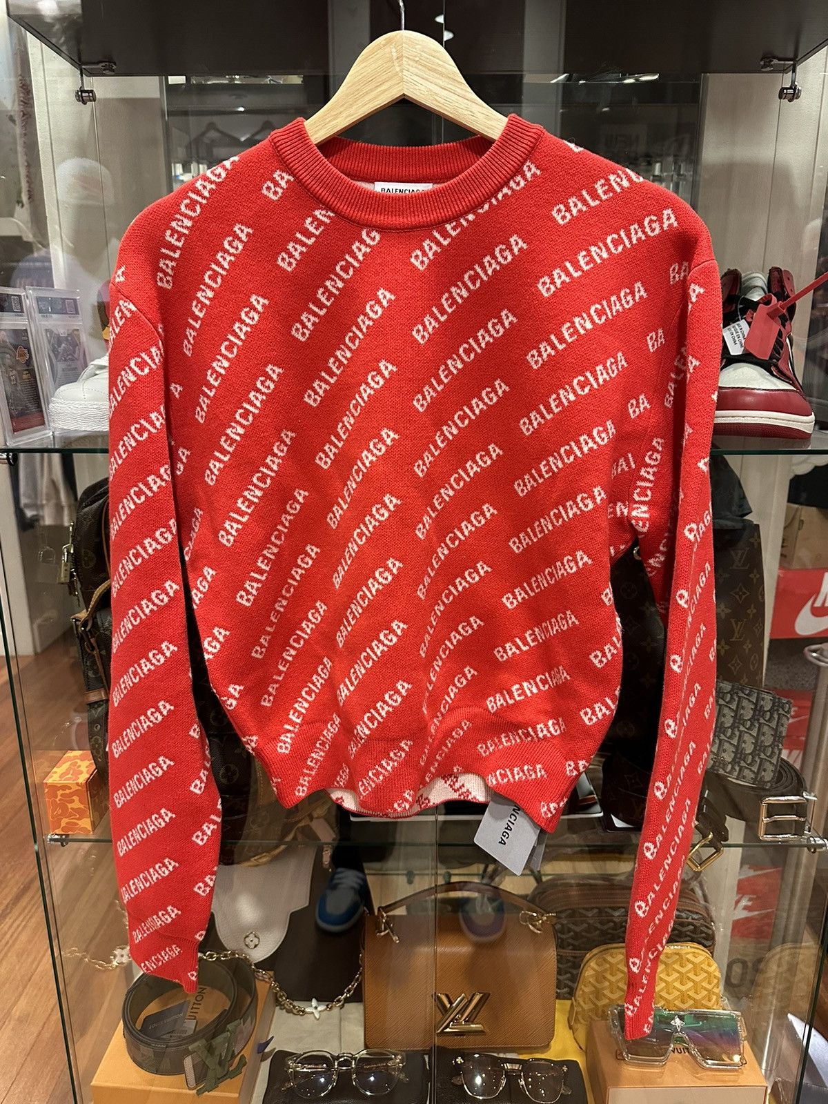 Balenciaga Balenciaga monogram knit sweater Size S / US 4 / IT 40 - 1 Thumbnail