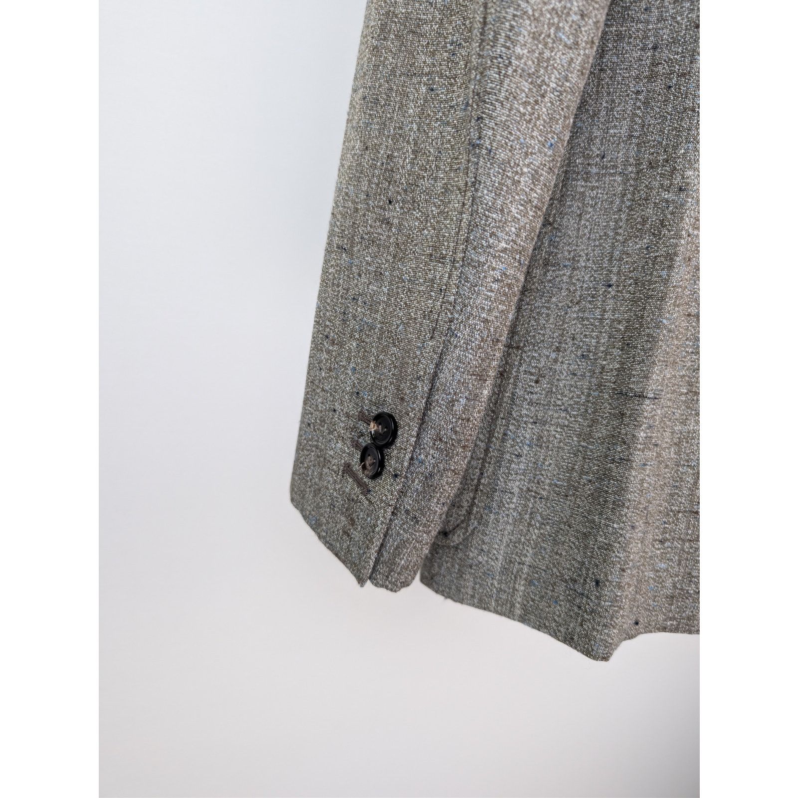 Bottega Veneta o1rshd1 Knotted Melange Viscose-Silk Jacket in Brown / White Size US M / EU 48-50 / 2 - 17 Thumbnail