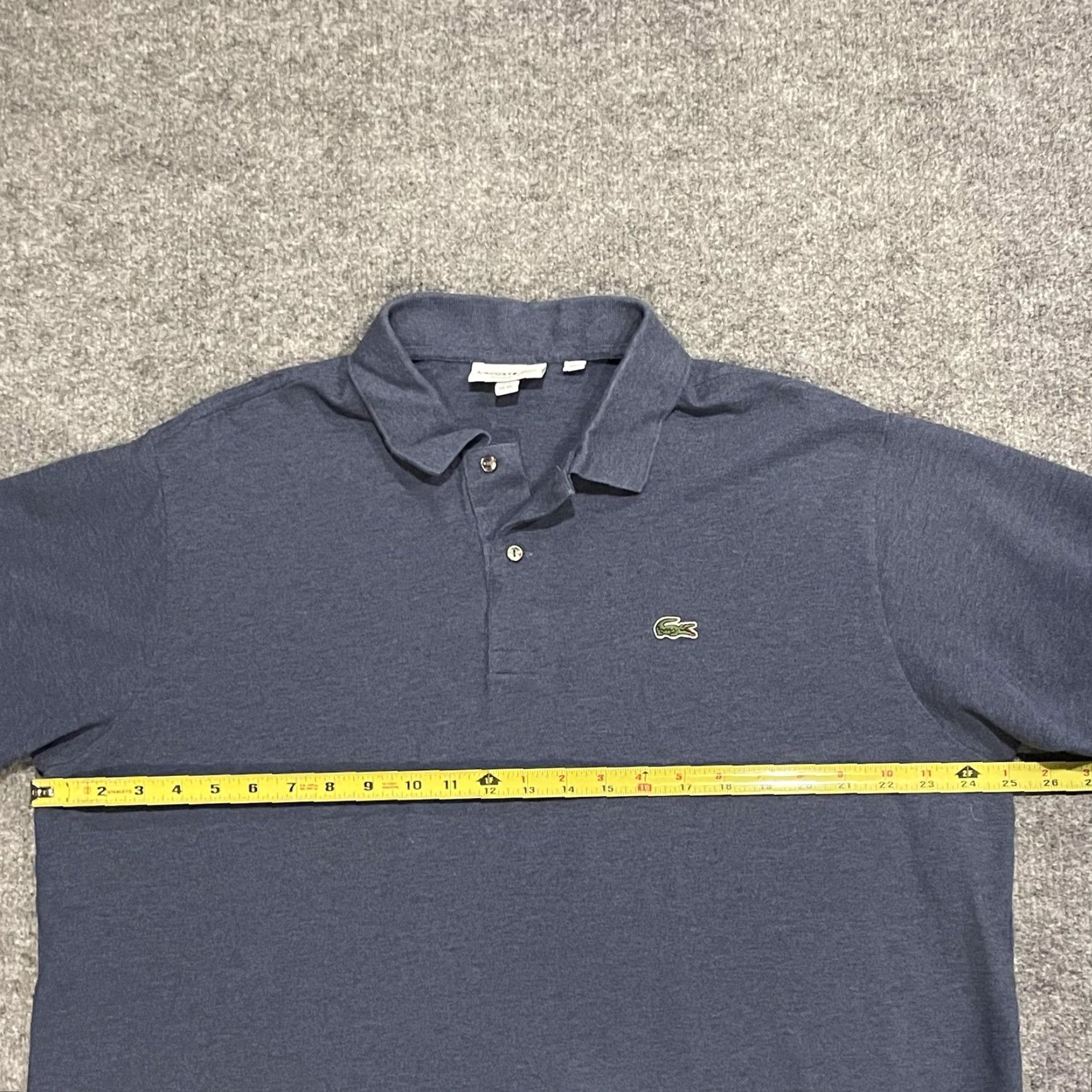 Lacoste Lacoste Polo Shirt Mens 3XL Blue Classic Fit Short Sleeve Logo Croc Lightweight Knit Peru Made Size US XXL / EU 58 / 5 - 7 Thumbnail