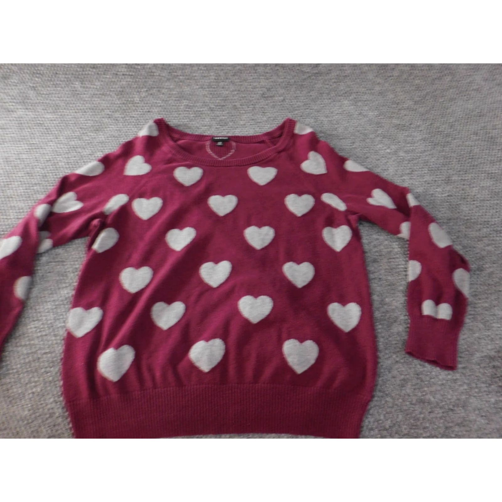 Torrid Torrid Purple 0X Plus Cotton Cable-Knit Crewneck Pullover Women Raglan Long Sleeve Sweater, Casual, Winter, Solid, Button Accents Size XL / US 12-14 / IT 48-50 - 2 Thumbnail