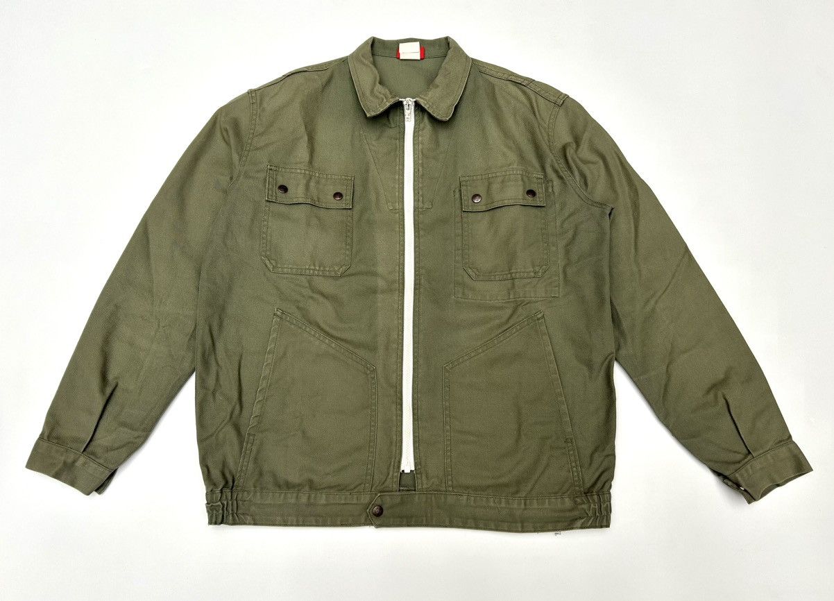 Japanese Brand × Vintage Vintage Adolphe Lafont Work Olive Zip Jacket Size US M / EU 48-50 / 2 - 1 Thumbnail