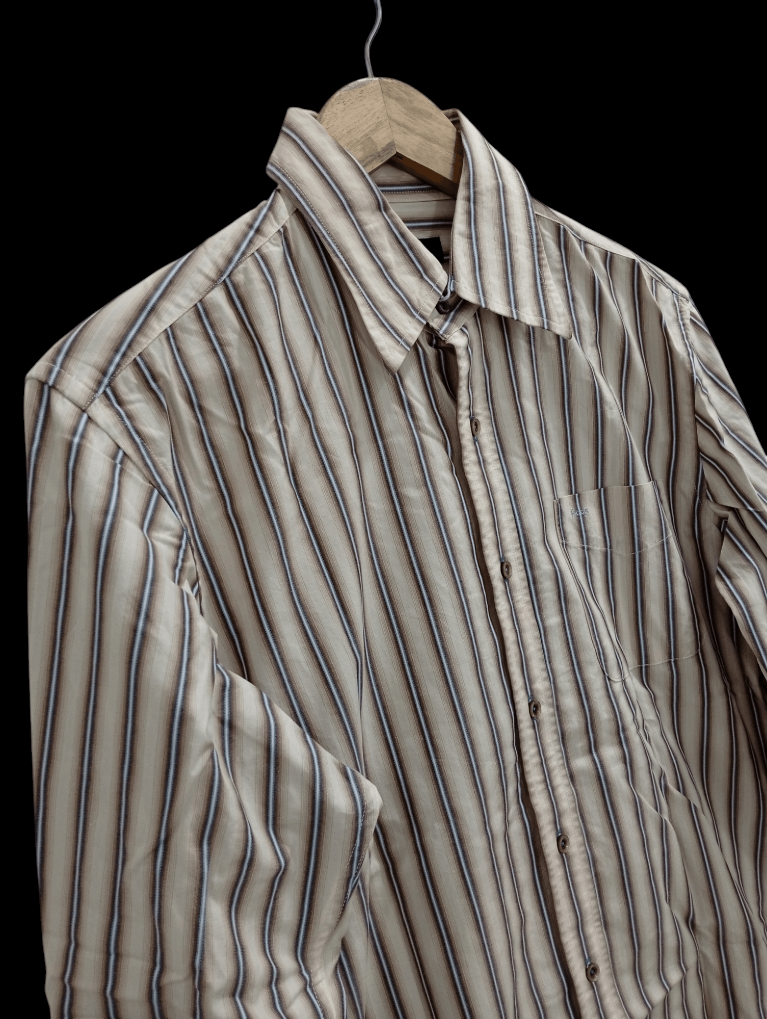 Japanese Brand × Vintage × Yoshiyuki Konishi 🔥🔥Vintage Ficce Stripe LS Shirt Size US M / EU 48-50 / 2 - 4 Thumbnail