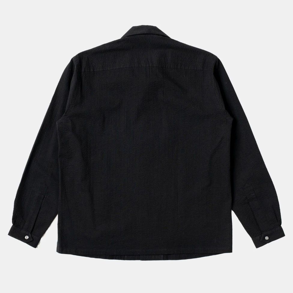 Bryceland's Bryceland's Black Seersucker Cabana Shirt Ascot Chang Size US XL / EU 56 / 4 - 2 Thumbnail