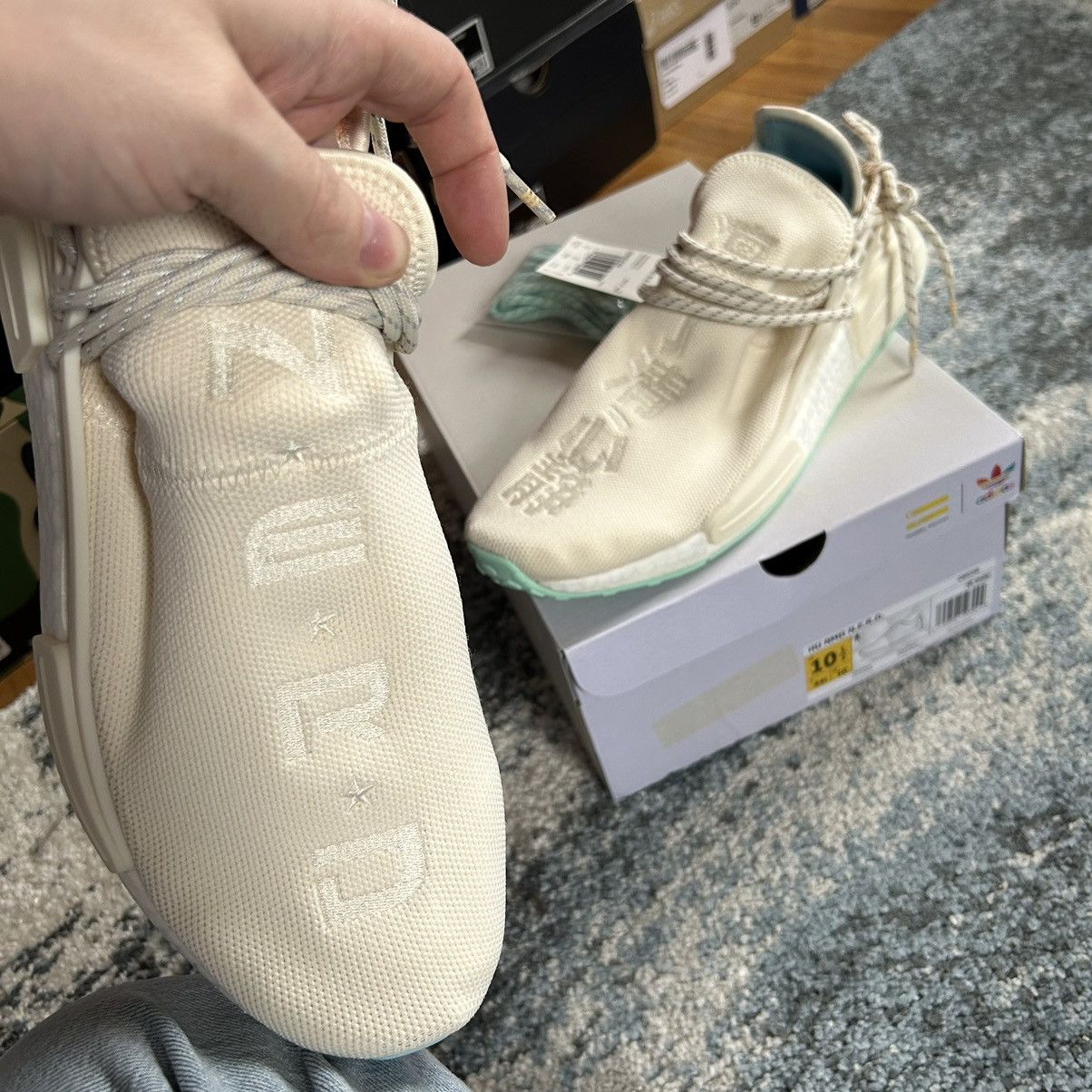 Adidas × Pharrell GW0246 HUMAN RACE NMD NERD CHALK WHiTE GLOW ORANGE MiNT Size US 10.5 / EU 43-44 - 6 Thumbnail