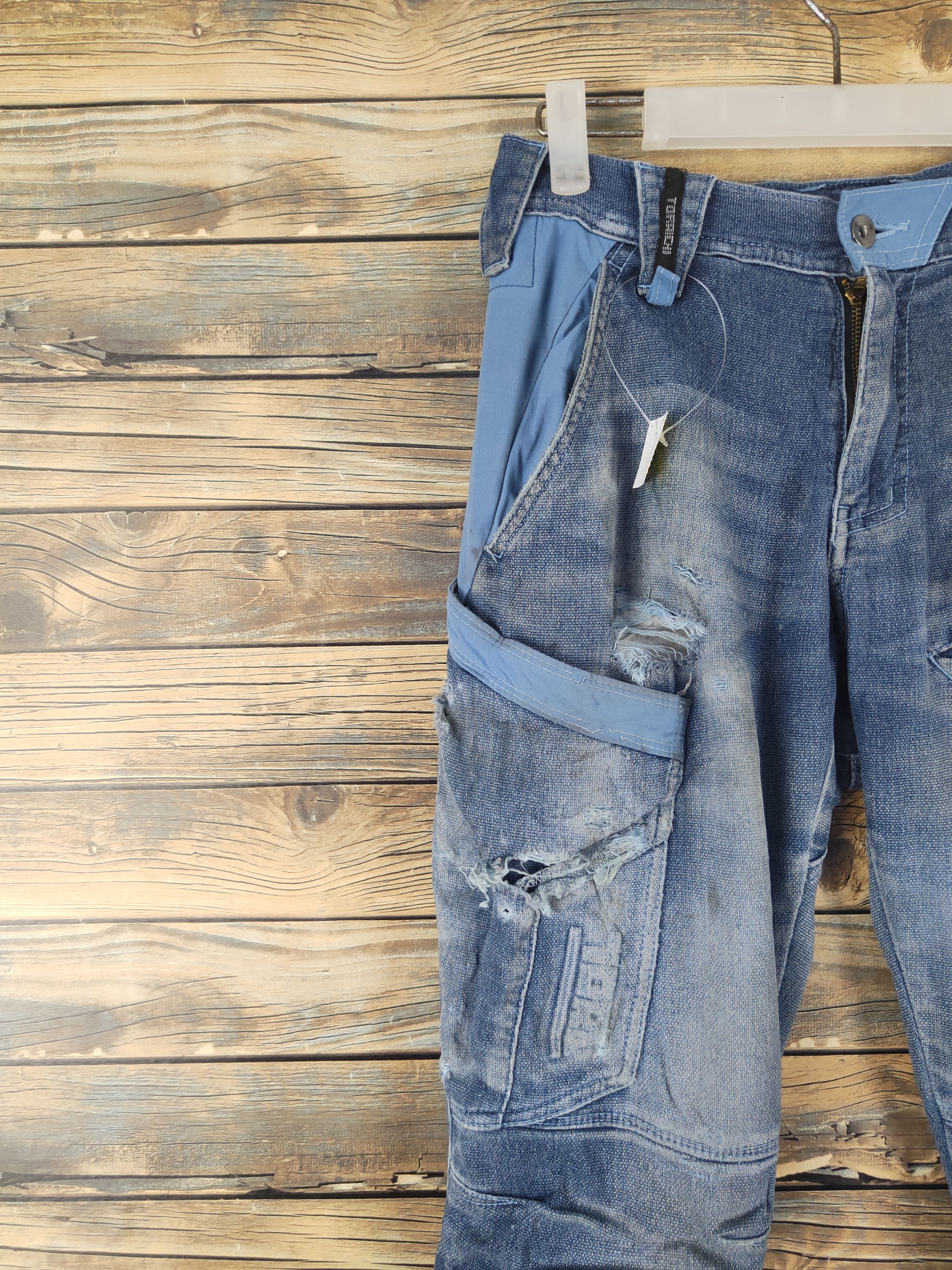 Japanese Brand Toraichi skinny Blue Distressed Ripped denim Jeans #W2001 Size US 29 - 5 Thumbnail
