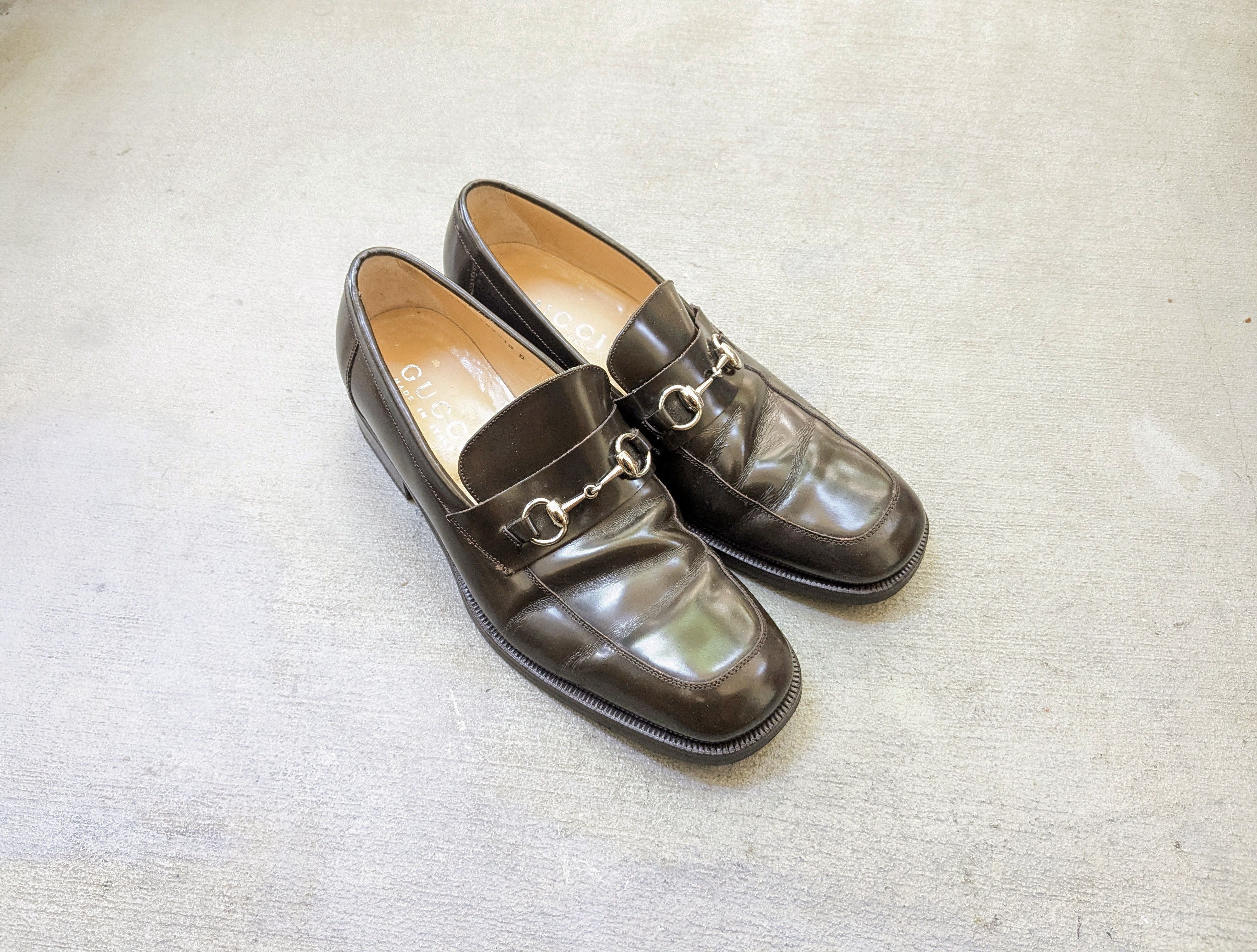 Gucci Horsebit Loafers Brown 10 Slip Ons Snaffle Leather