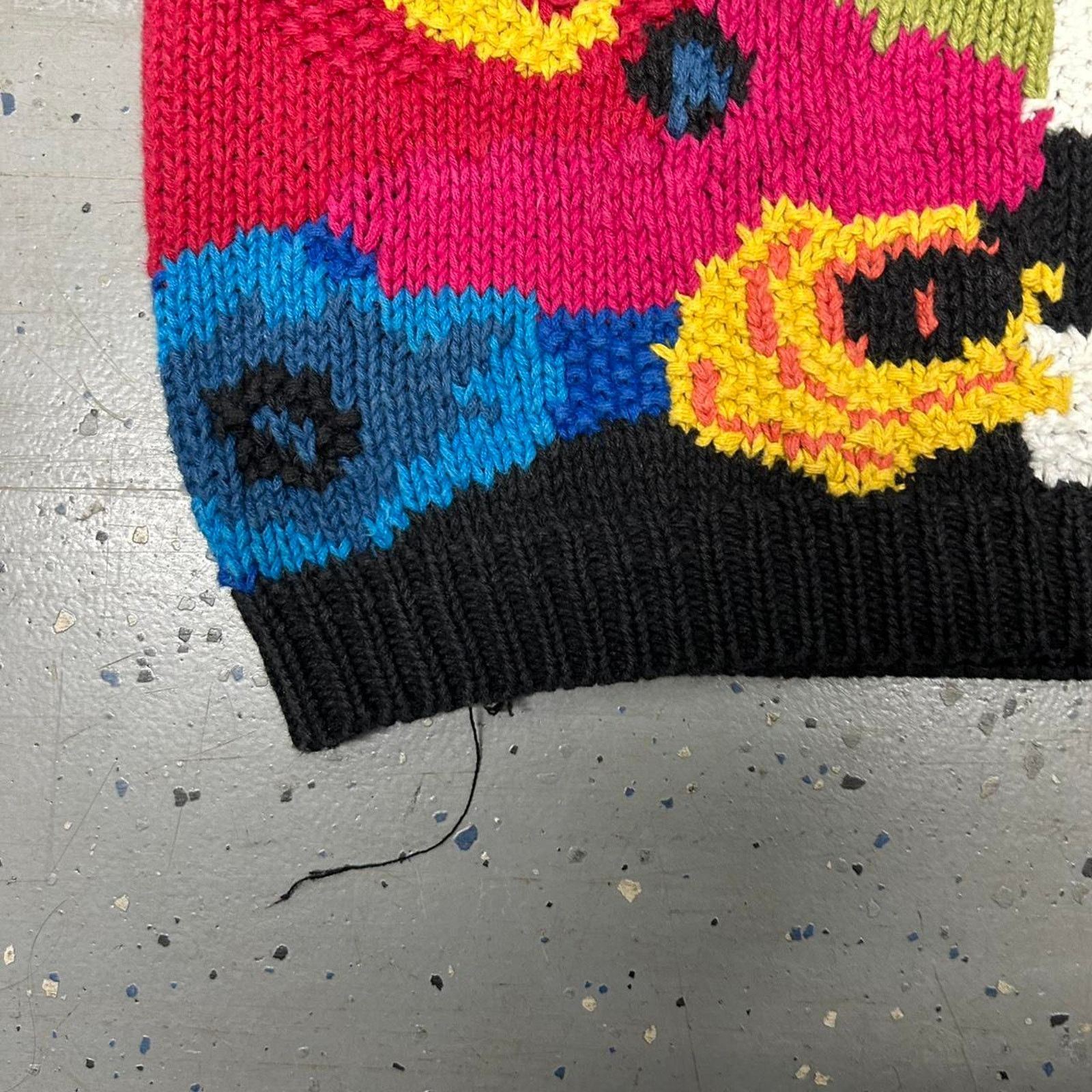 Other VTG 80s/90s Multi-coloured knit floral sweater Size M / US 6-8 / IT 42-44 - 5 Thumbnail
