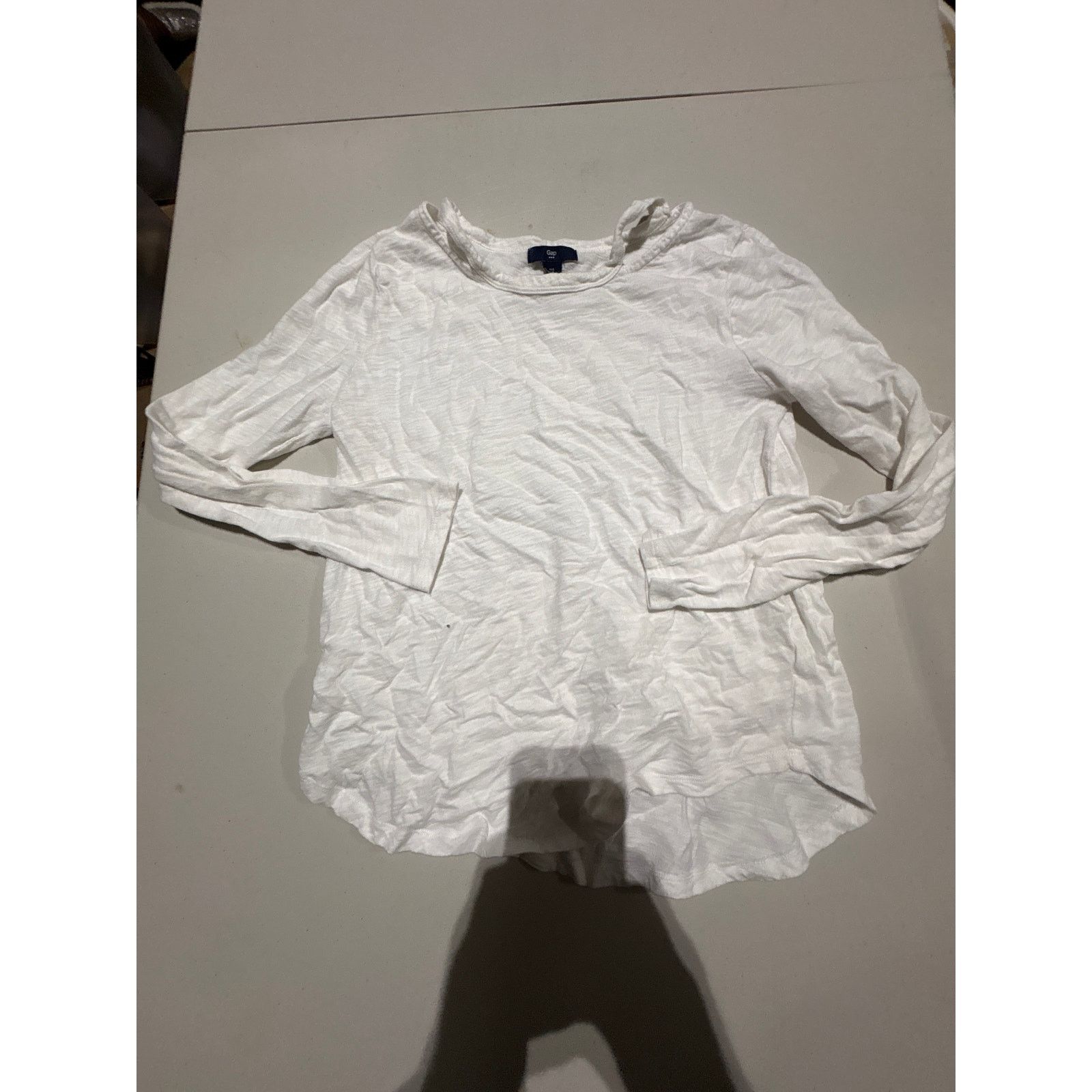 Gap Gap White Long Sleeve Knit Top Women’s Small Blouse Size S / US 4 / IT 40 - 3 Thumbnail
