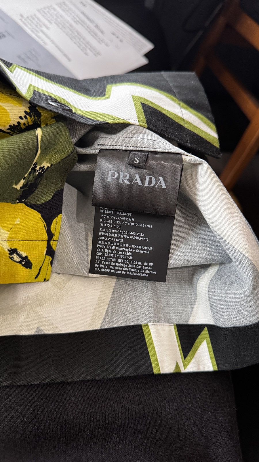 Prada × Raf Simons Prada split bowling shirt fw19 - frankenstein / banana Size US S / EU 44-46 / 1 - 5 Thumbnail