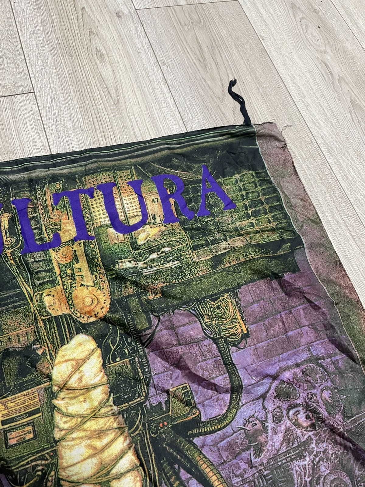 Vintage 1993 Sepultura Chaos AD Band Poster Rare Scarf