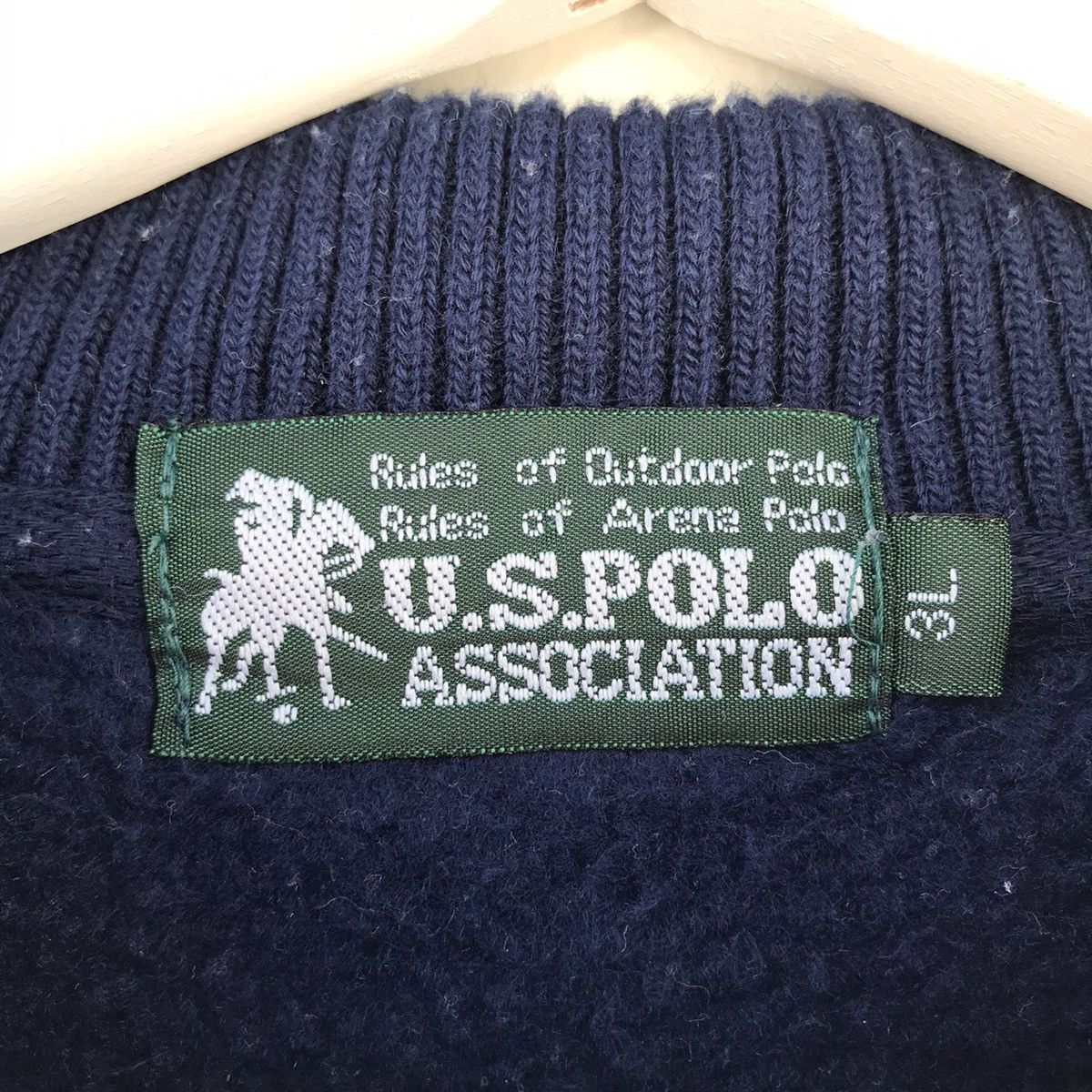 U.S. Polo Assn. × Vintage US POLO big spellout quarter button sweatshirt Size US XL / EU 56 / 4 - 5 Thumbnail