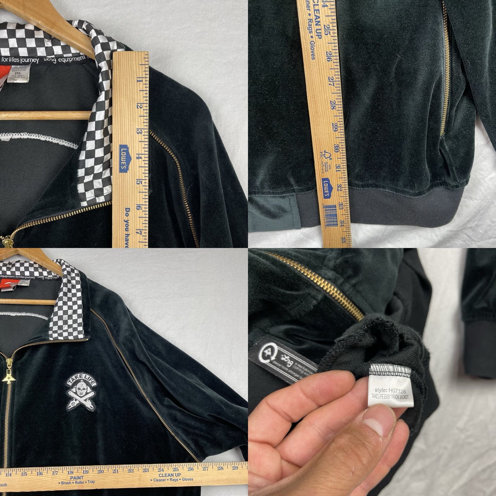 Velour LRG Track Jacket Men 3XL Velour Take Life Jason Hip Hop Baggy Y2K Vintage Shirt Size US XXL / EU 58 / 5 - 8 Thumbnail