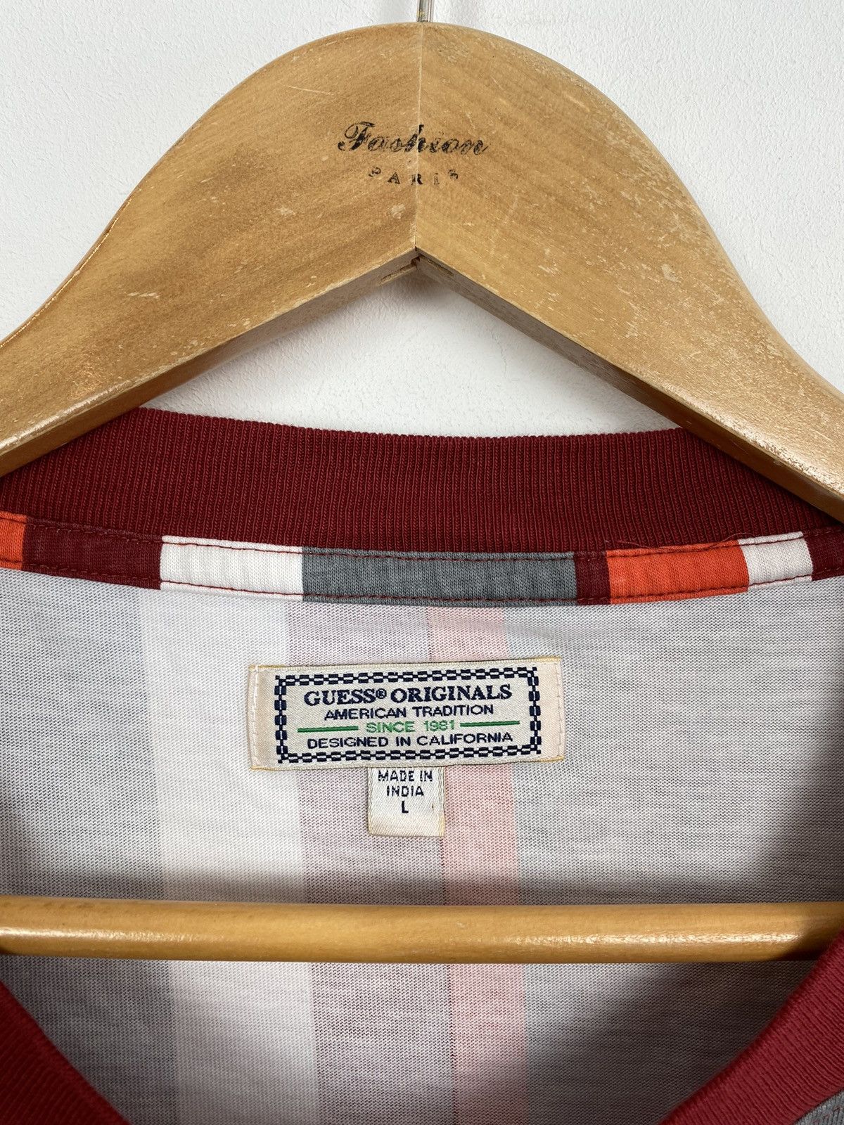 Guess Guess Short Sleeve Regular Fit Striped T-Shirt Men’s Size L Size US L / EU 52-54 / 3 - 3 Thumbnail