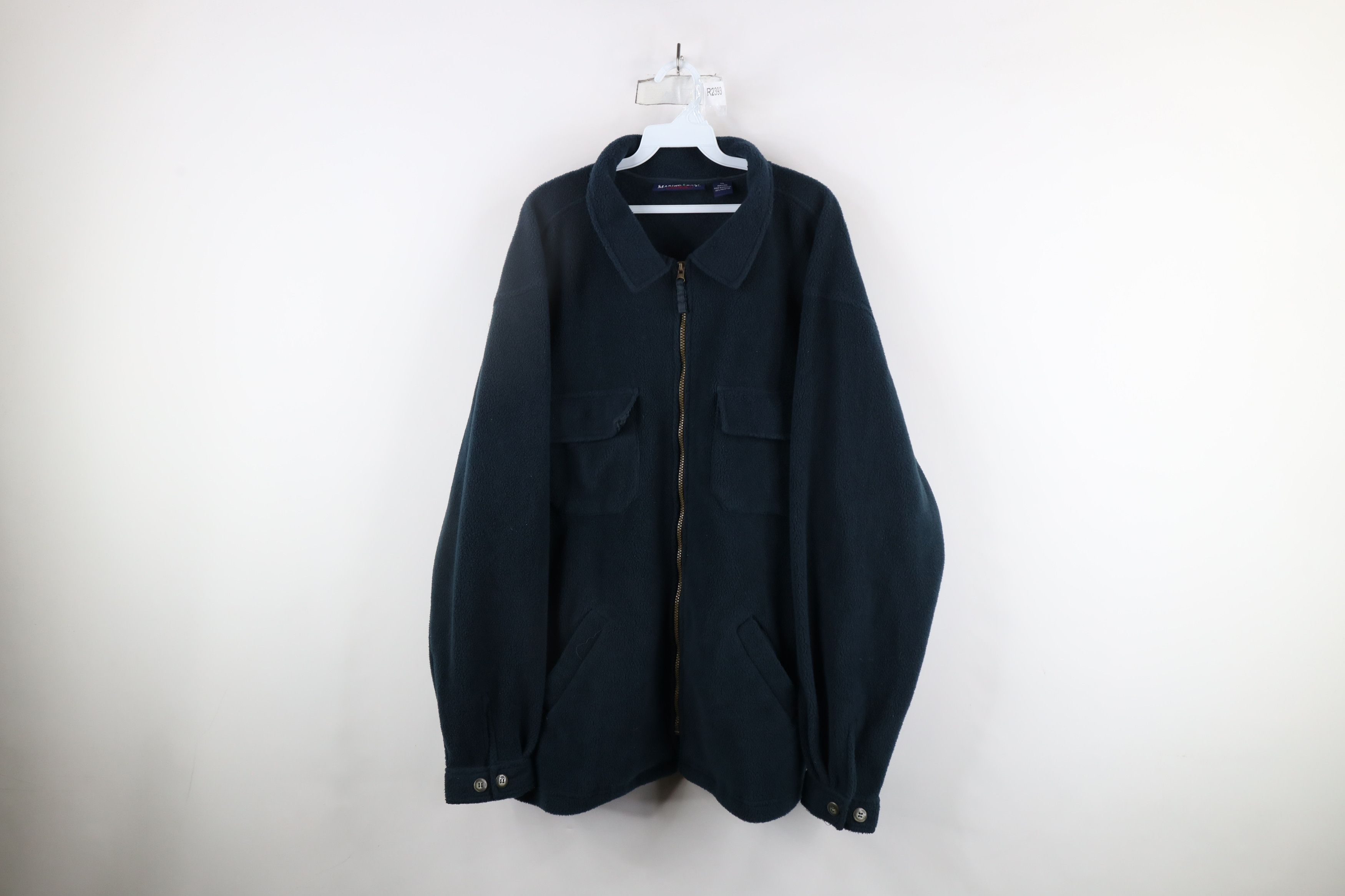 Vintage Vintage 90s Streetwear Full Zip Fleece Shirt Jacket Shacket Size US XXL / EU 58 / 5 - 1 Thumbnail