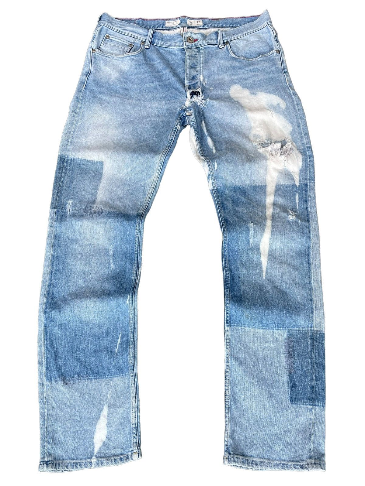 Tommy Hilfiger Tommy Hilfiger Bleached Wash Distressed Patches Style Jeans Size US 34 / EU 50 - 2 Thumbnail
