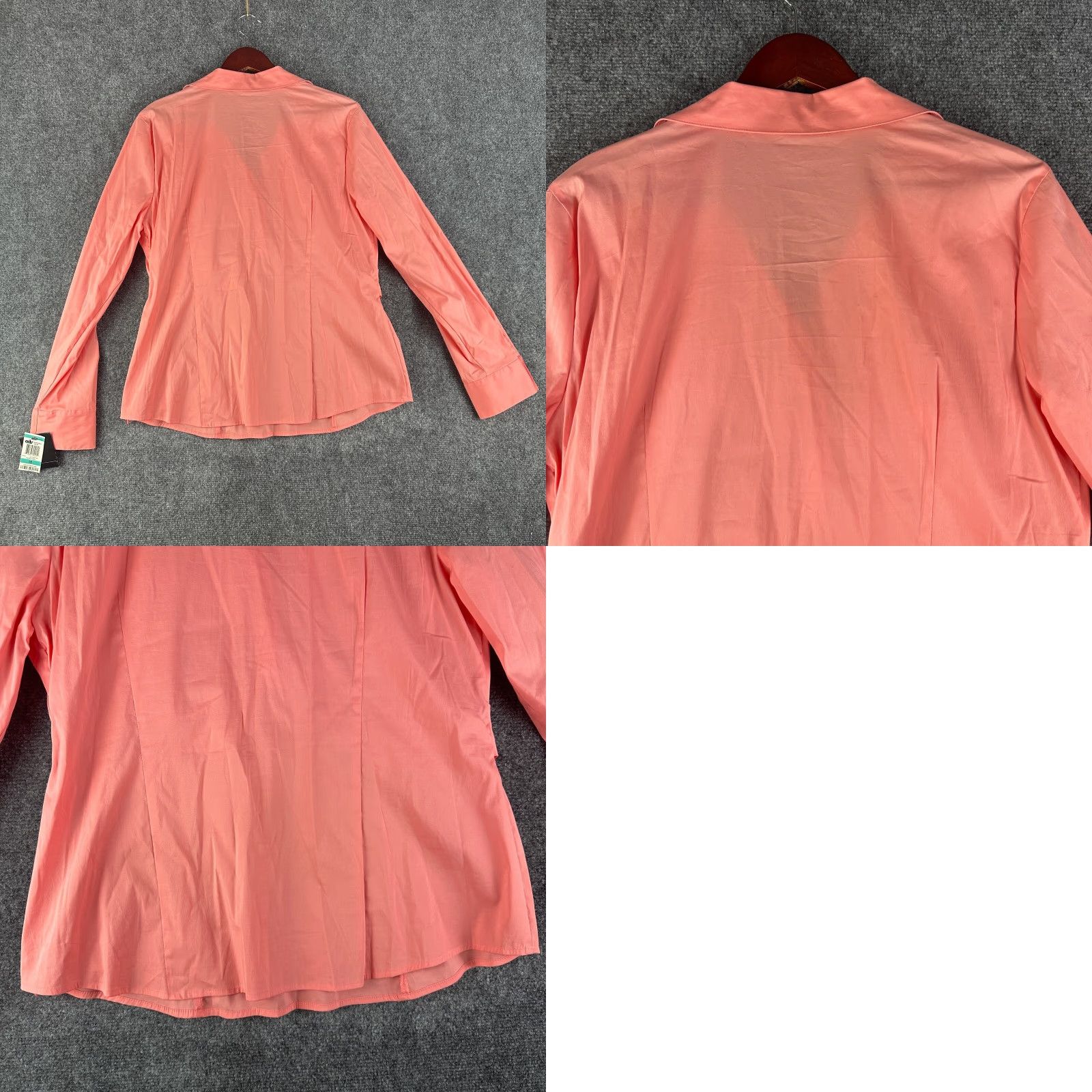 Alfani Alfani Blouse Womens 16 Long Sleeve V Neck Pullover Twist Front NEW Orange Knit Cotton Blend Shirt Adult 16 Womens Size XXL / US 16-18 / IT 52-54 - 8 Thumbnail