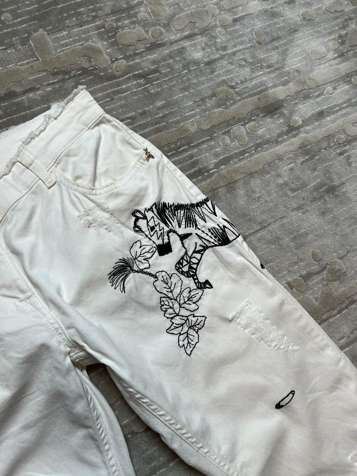 Patrizia Pepe Patricia pepe white denim pants hype sale streetwear Size 28" / US 6 / IT 42 - 4 Thumbnail