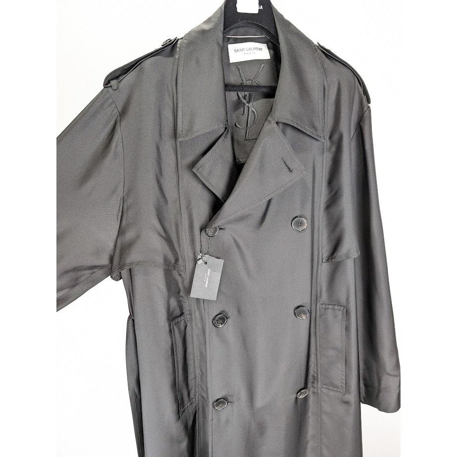 Saint Laurent Paris o1rshd1 Long Coat in Black Size US M / EU 48-50 / 2 - 5 Thumbnail